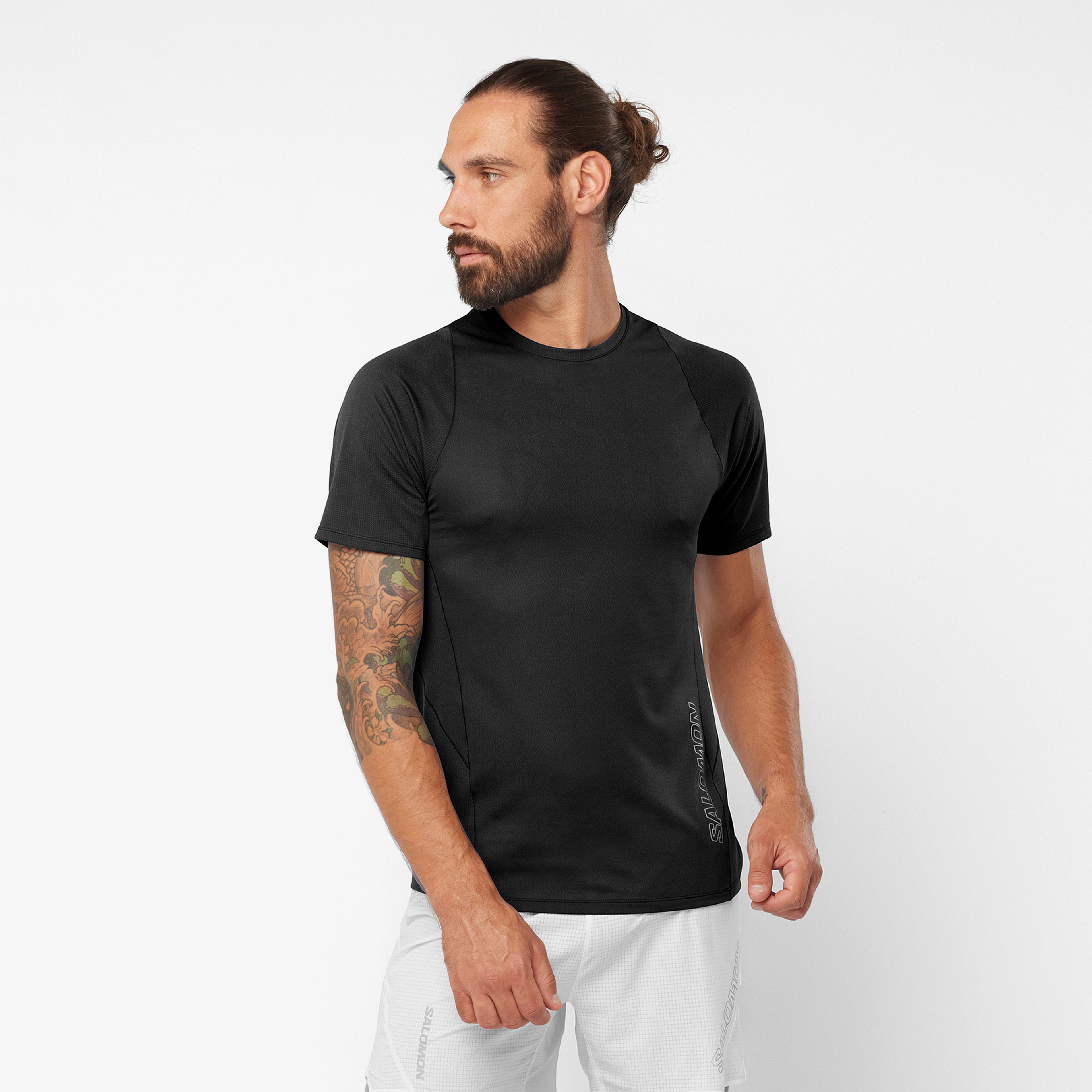 Salomon Sense Aero Erkek Siyah Koşu T-Shirt