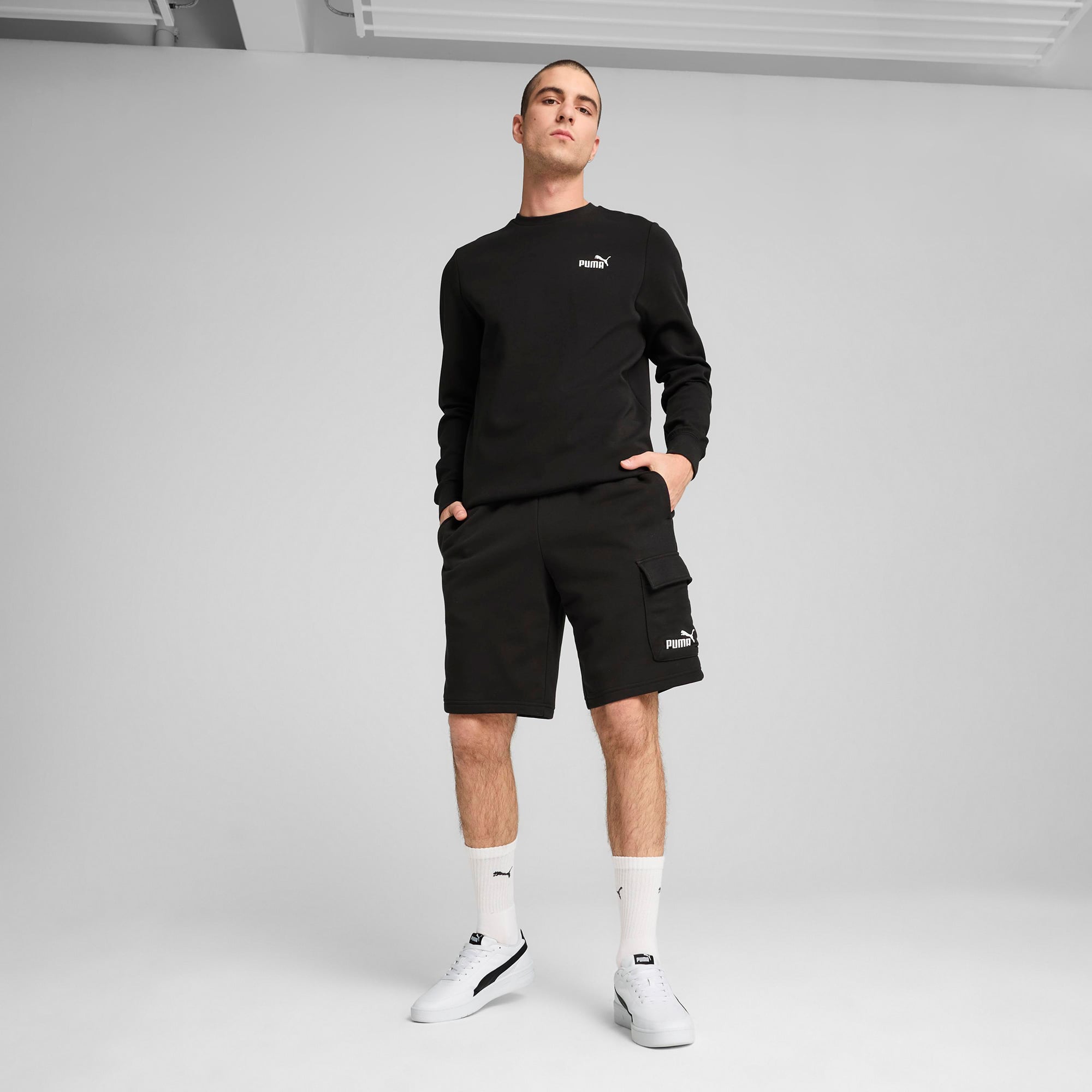 Puma Essentials No 1 Erkek Siyah Antrenman Şortu