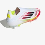 adidas F50 Elite Bağcıksız Yumuşak Zemin Erkek Beyaz Çim Saha Kramponu