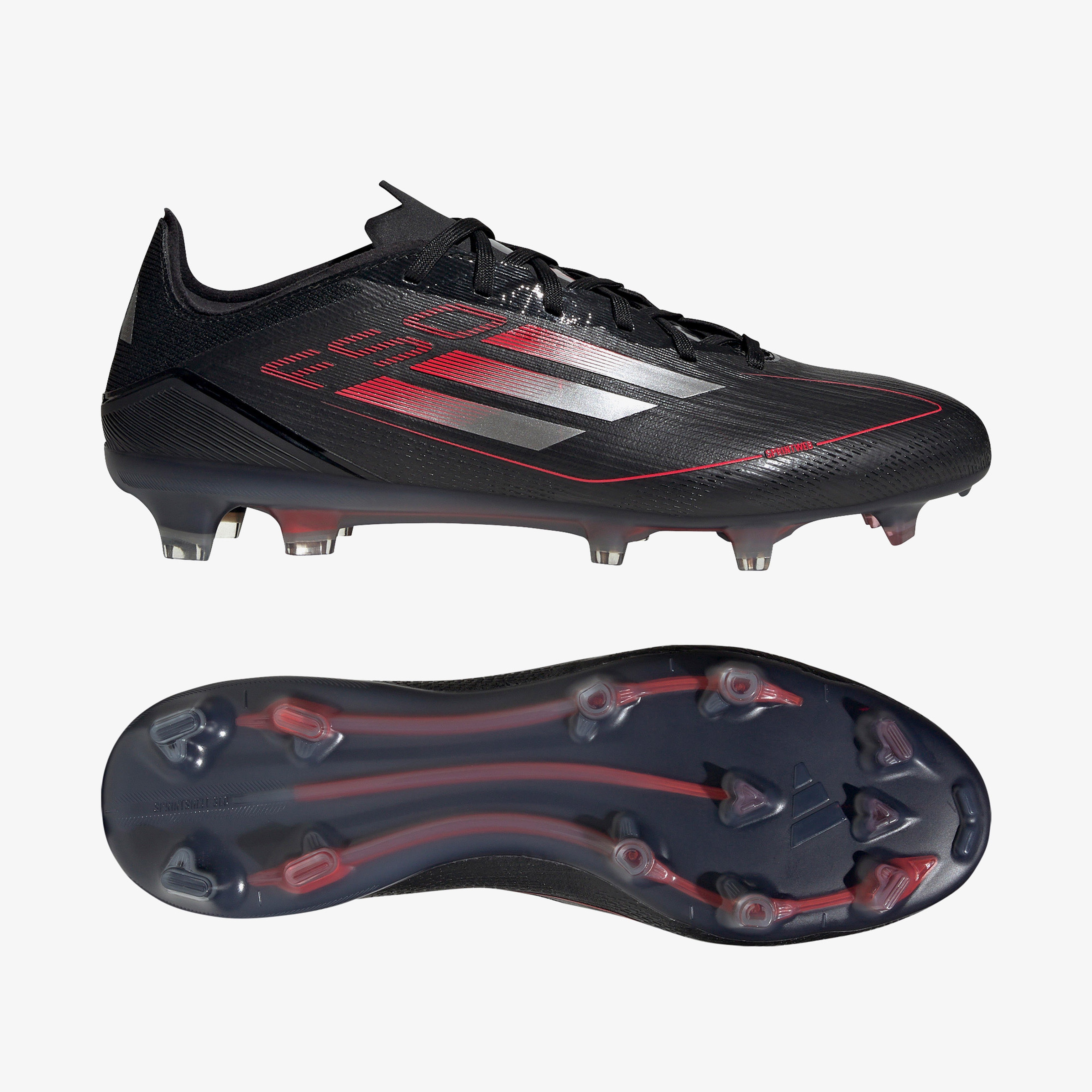 adidas F50 Pro Erkek Siyah Çim Saha Kramponu