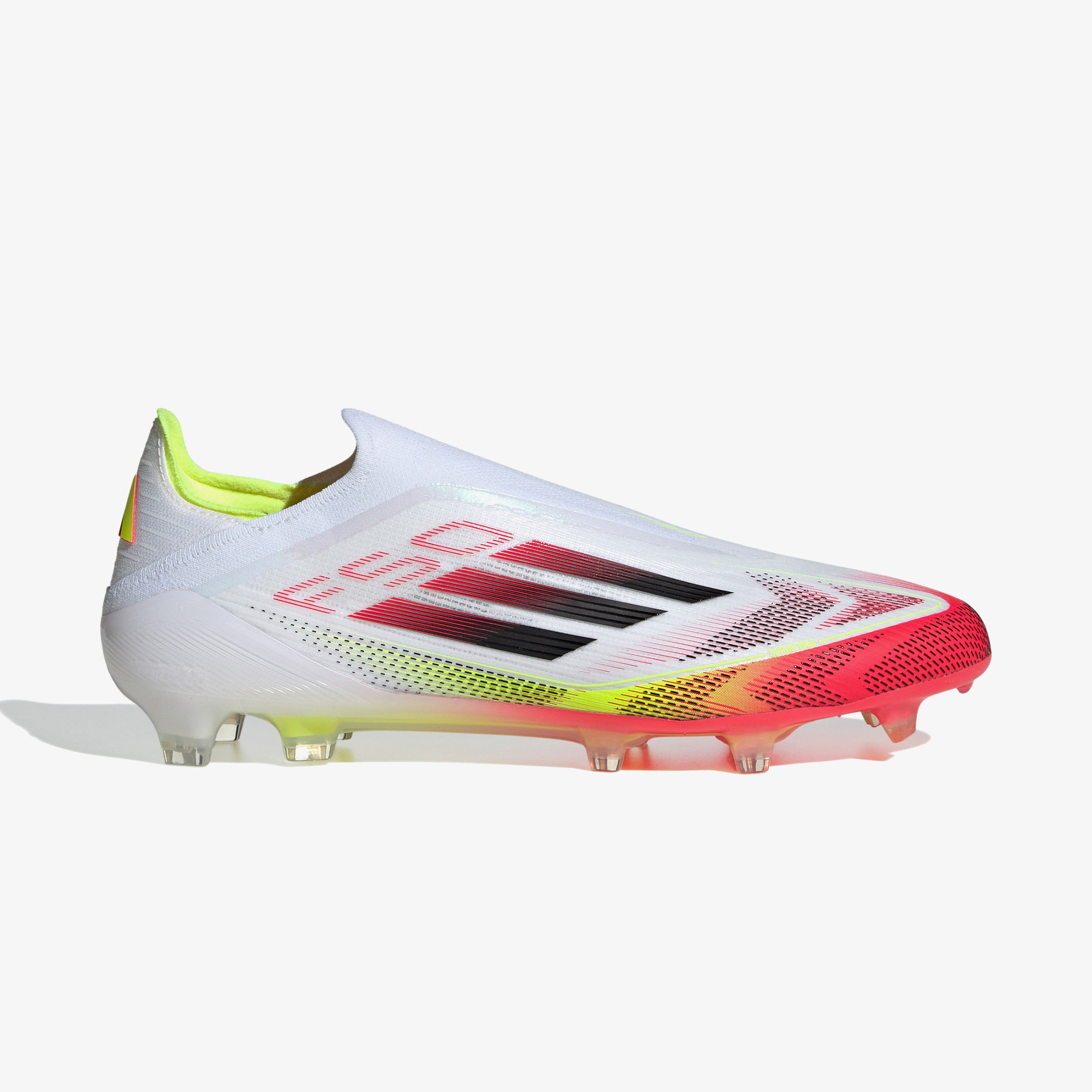 adidas F50 Elite Bağcıksız Erkek Beyaz Çim Saha Kramponu