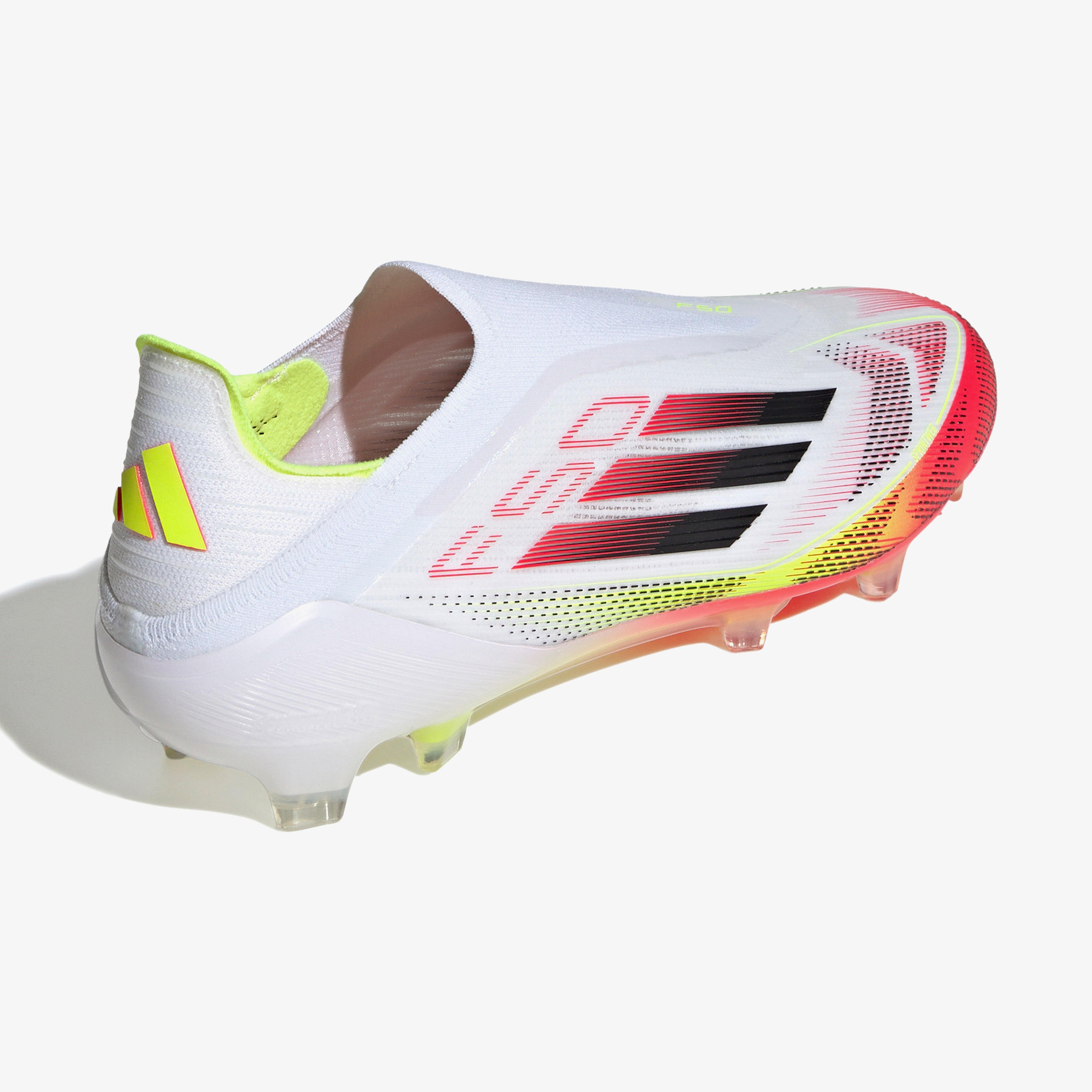 adidas F50 Elite Bağcıksız Erkek Beyaz Çim Saha Kramponu
