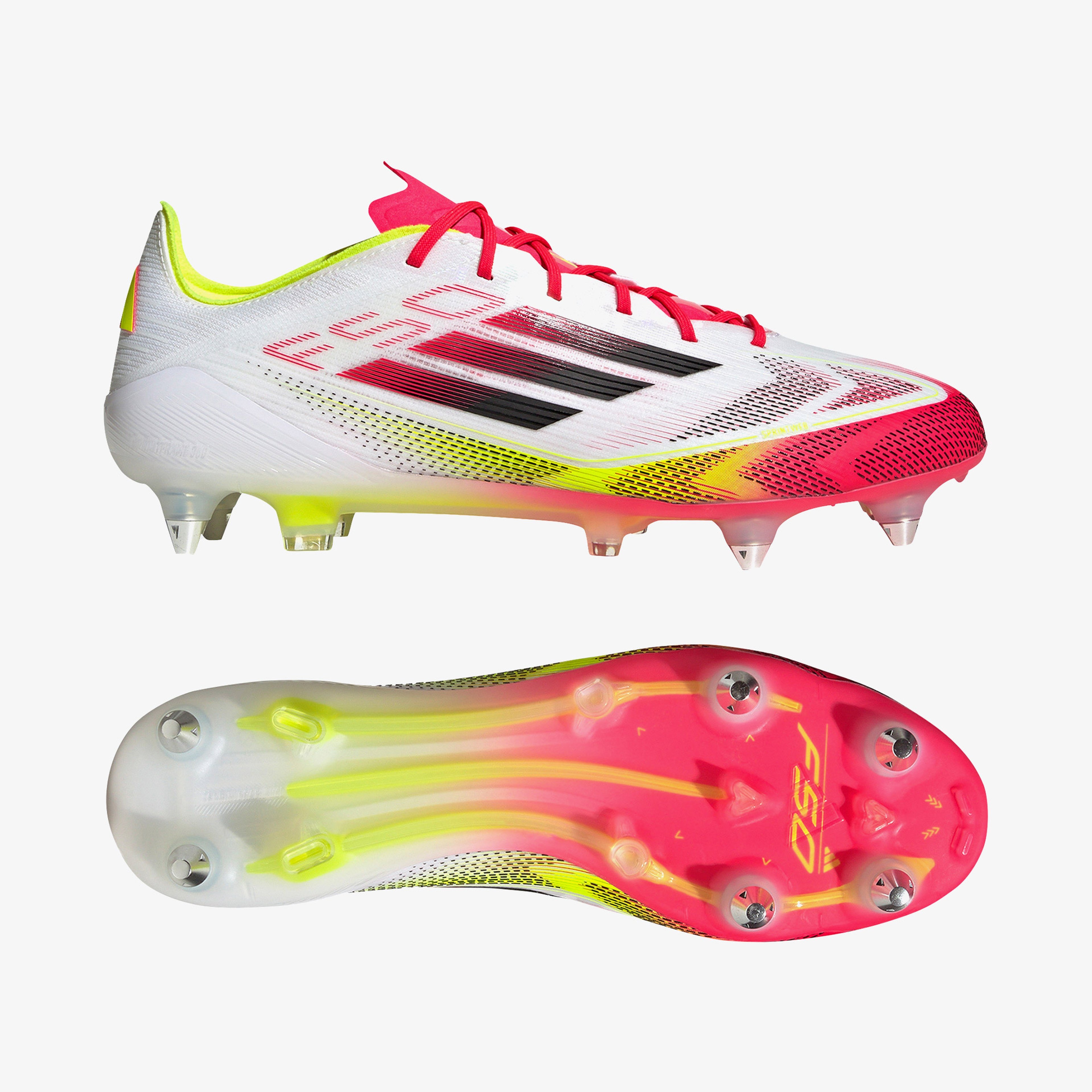 adidas F50 Elite Yumuşak Zemin Erkek Beyaz Çim Saha Kramponu