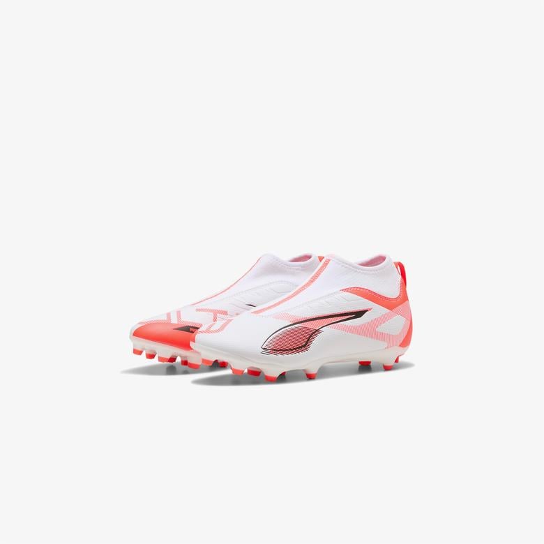 Puma Ultra 5 Match+ Ll Fg/Ag Çocuk Beyaz Çim Saha Kramponu