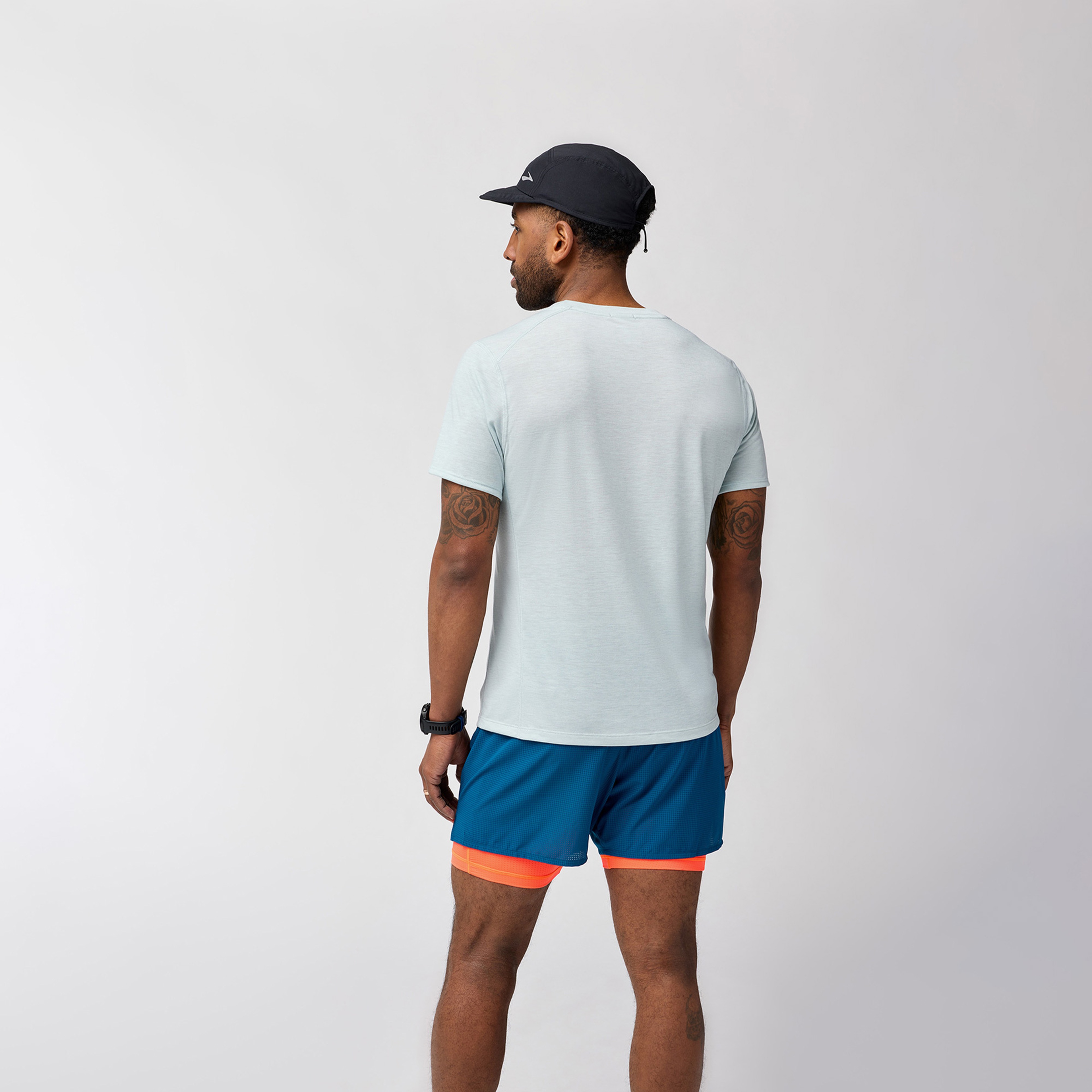 Brooks Distance Sleeve 3.0 Erkek Mavi Koşu T-Shirt