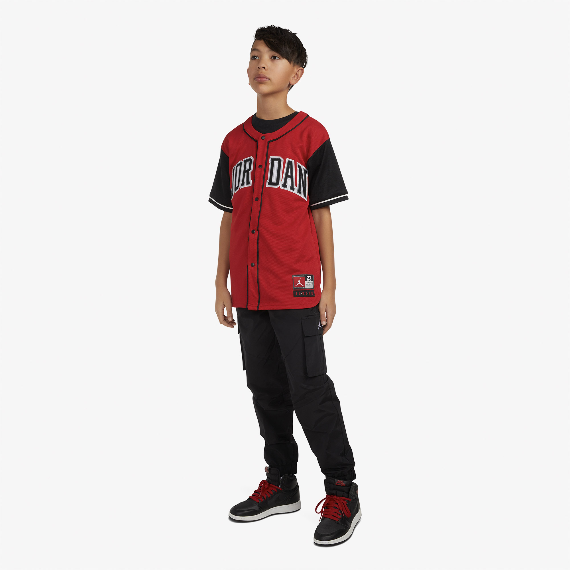 Jordan Baseball Jersey Çocuk Kırmızı T-Shirt