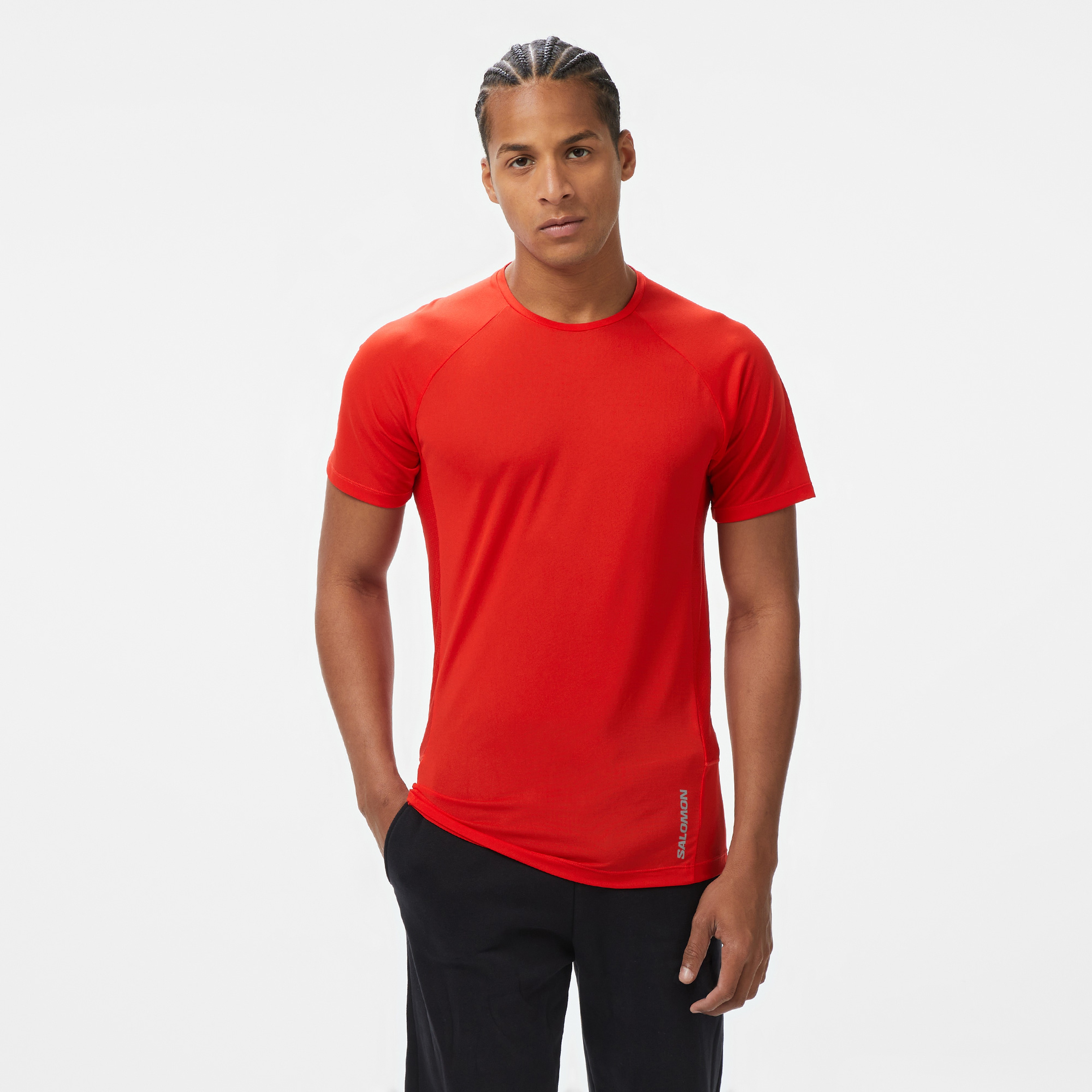 Salomon Rebel Cross Erkek Kırmızı Koşu T-Shirt