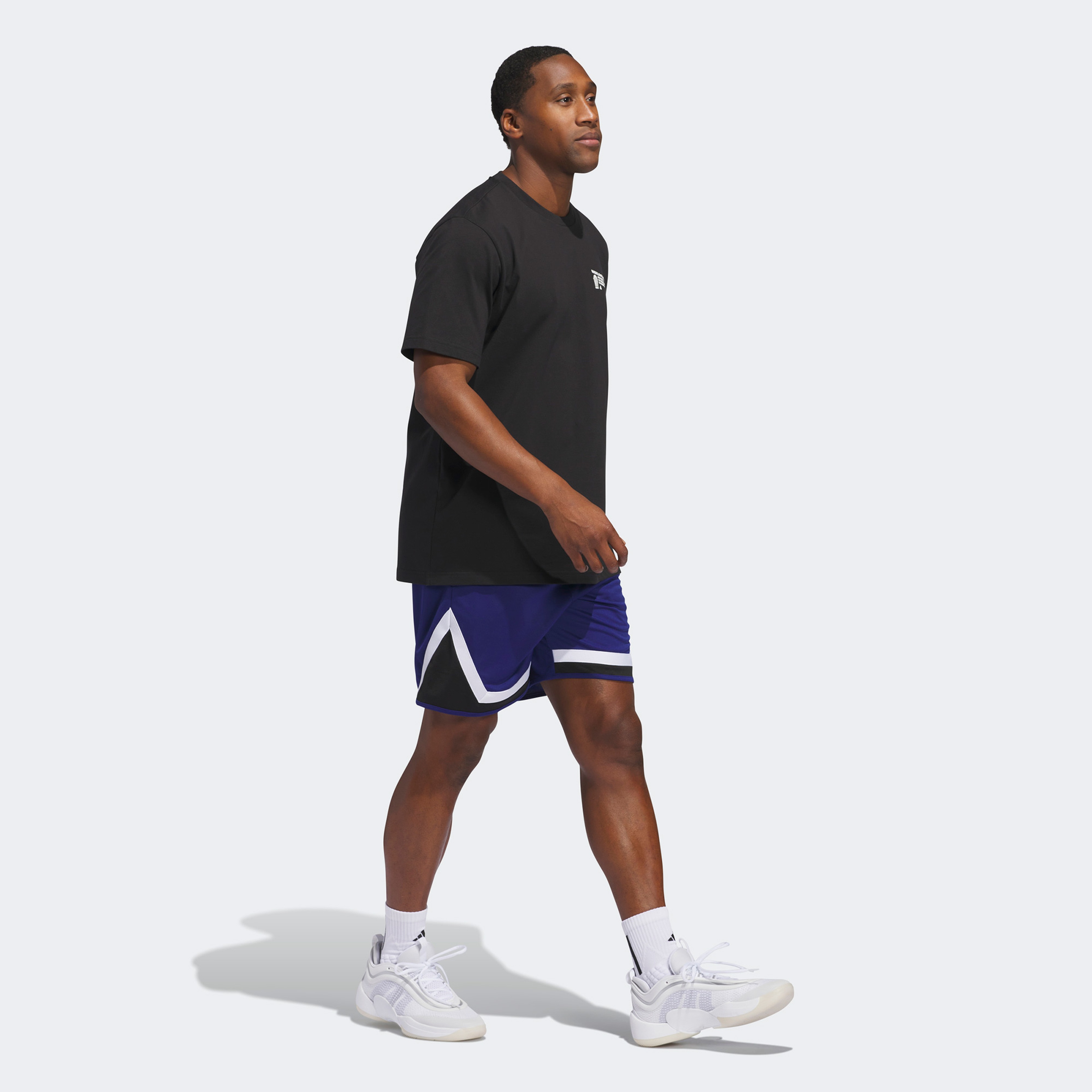 adidas Worldwide Hoops Graphic Erkek Siyah Basketbol T-Shirtü