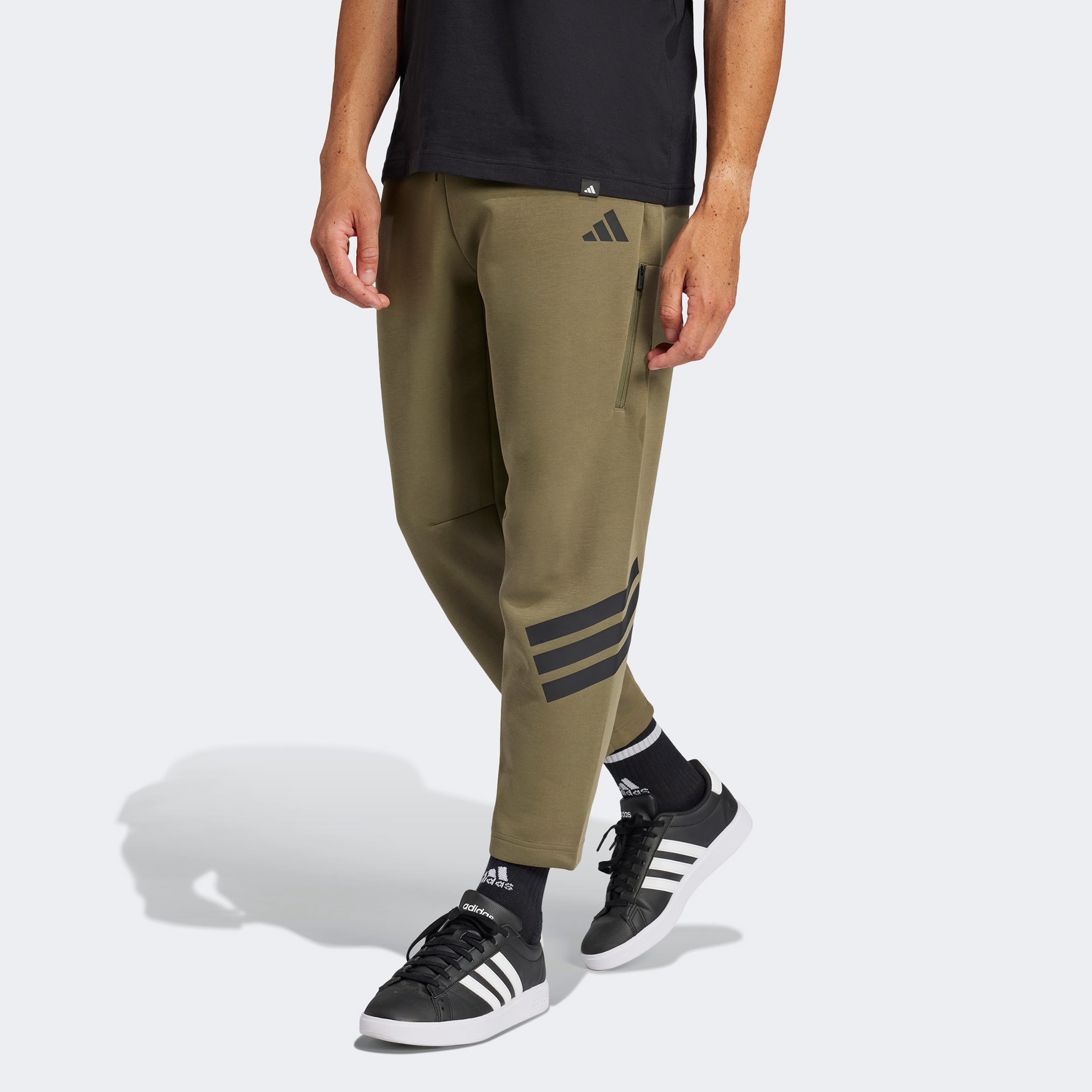 adidas Future Icons 3 Stripes Pocket Erkek Yeşil Eşofman Altı
