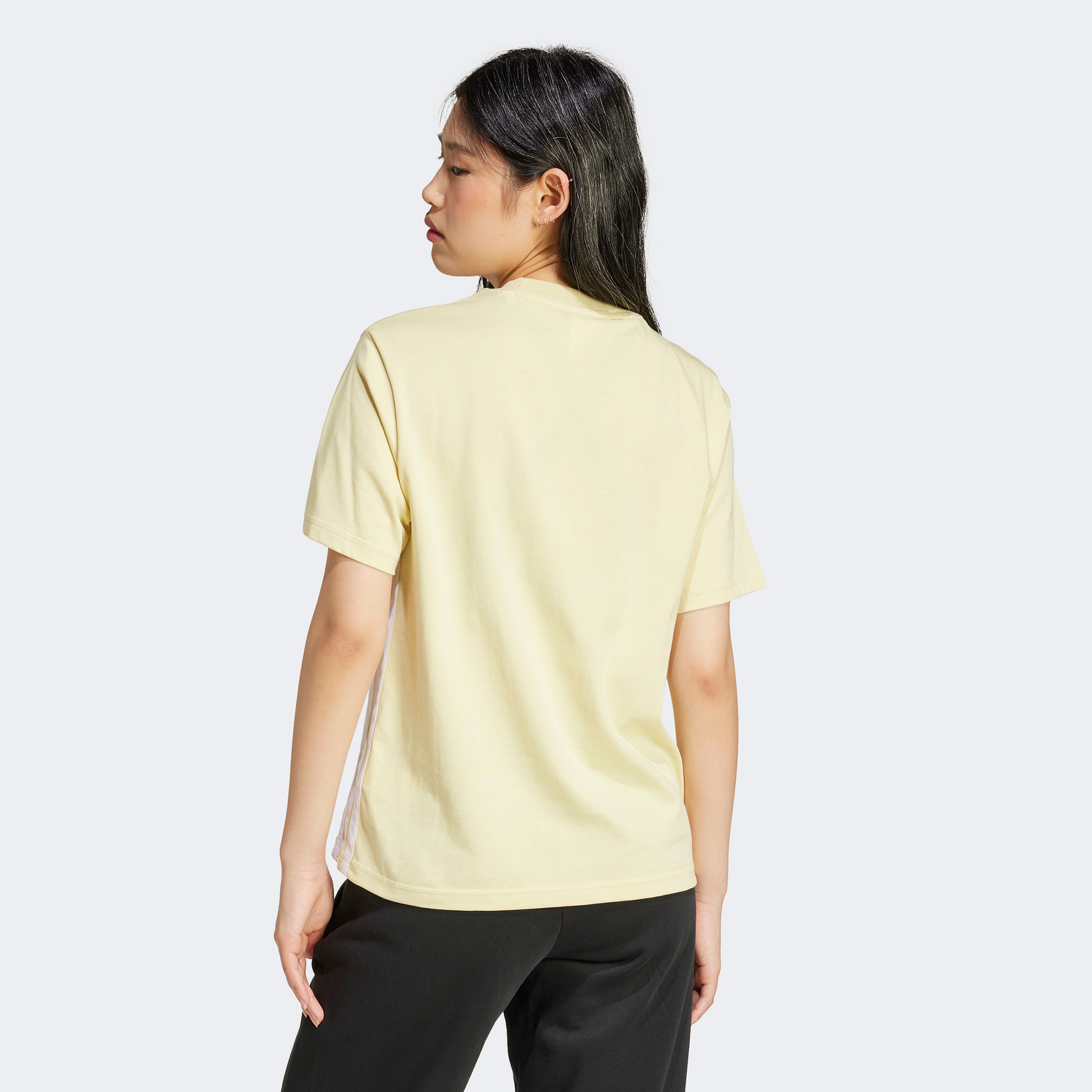 adidas Essentials 3 Stripes Cotton Kadın Sarı T-Shirt