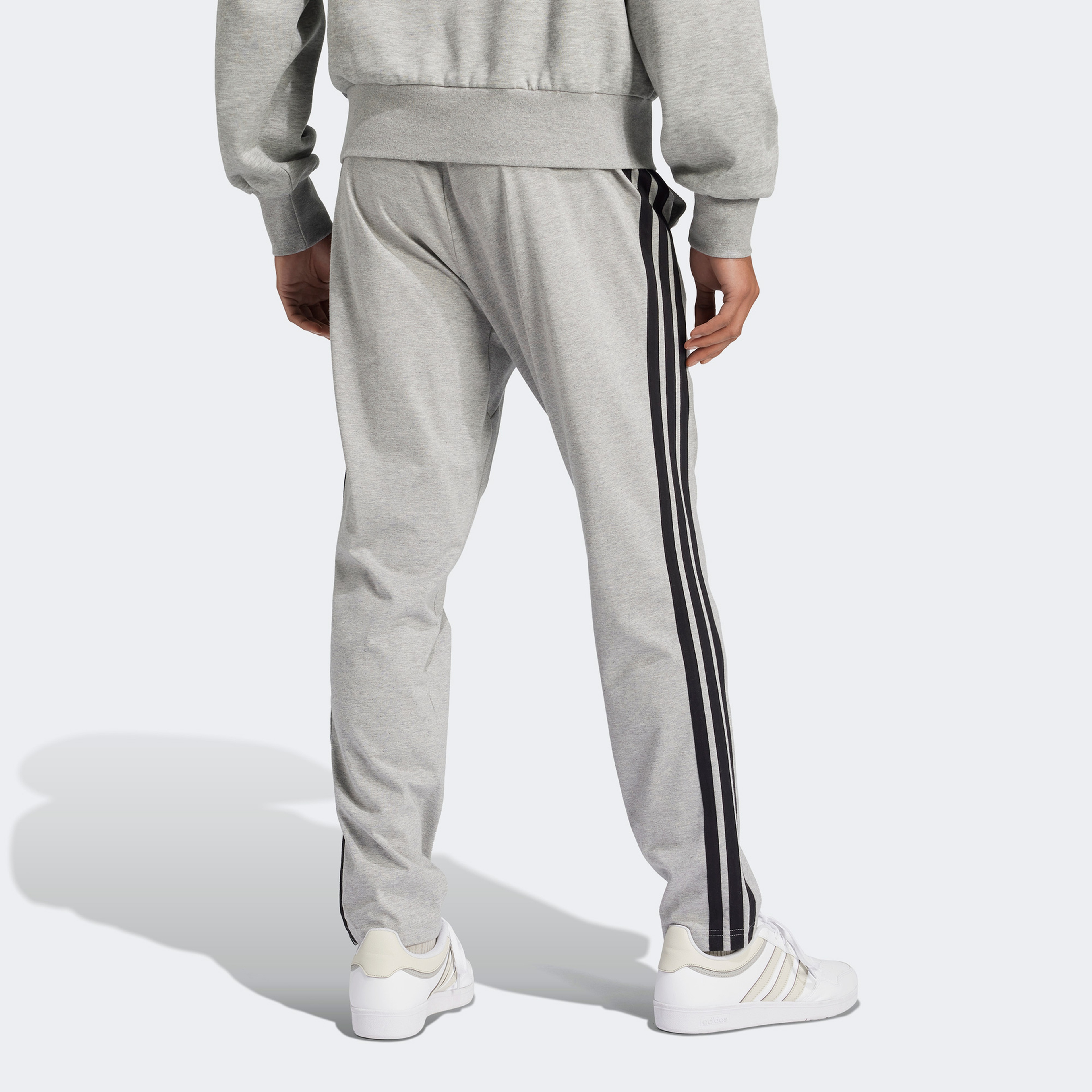 adidas Essentials 3 Stripes Single Erkek Gri Eşofman Altı