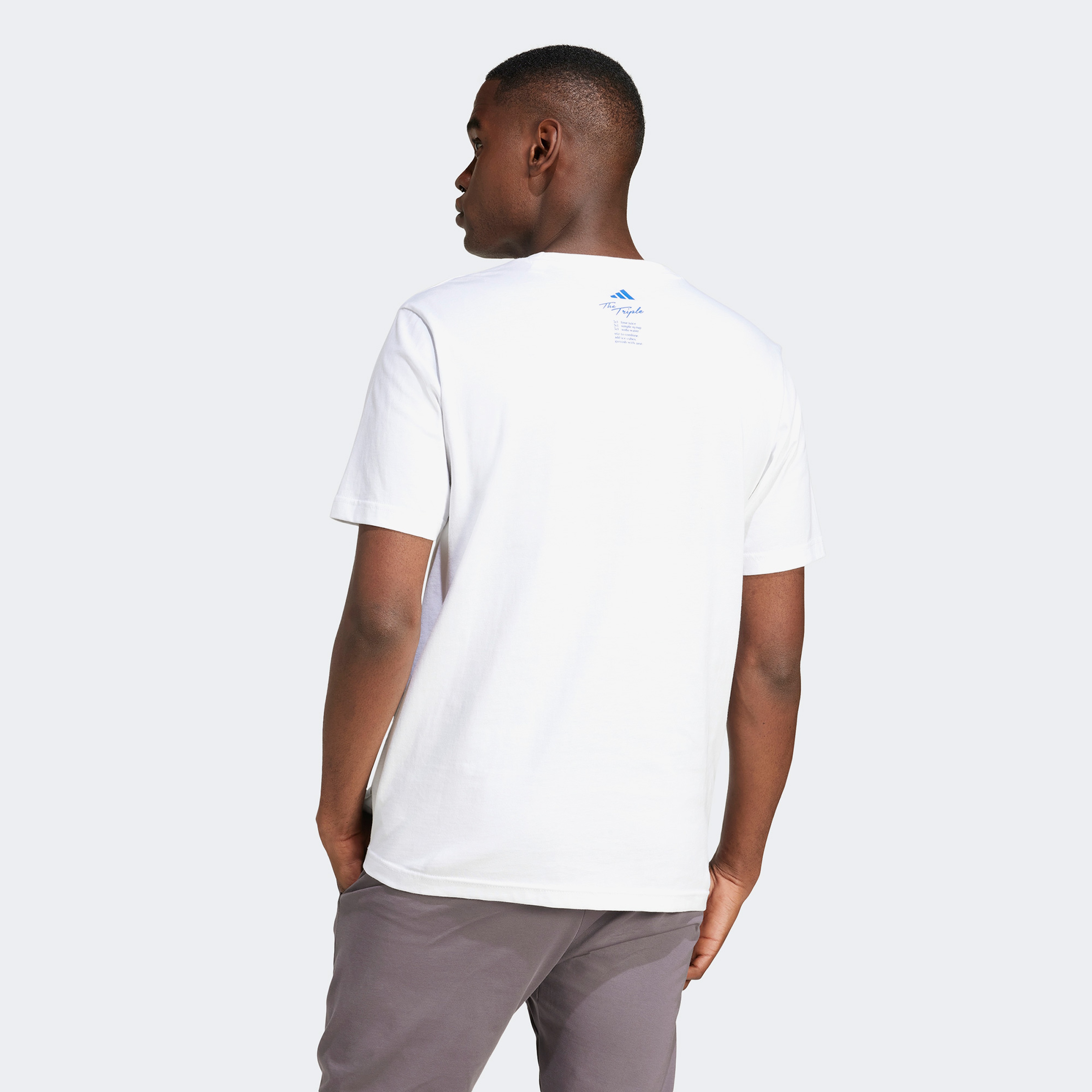 adidas Lounge Drink Graphic Erkek Beyaz T-Shirt
