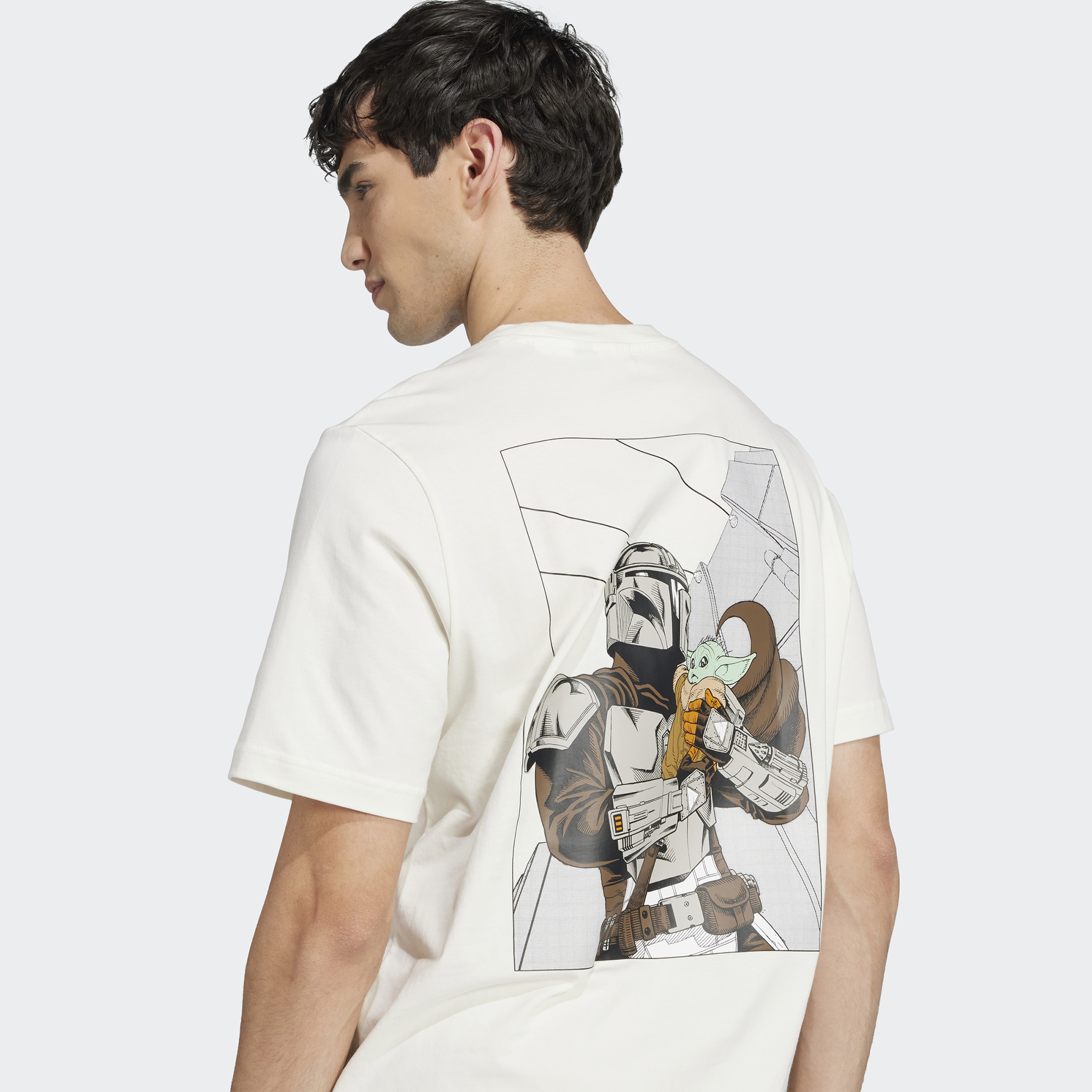 adidas Star Wars The Mandolorian Erkek Beyaz T-Shirt