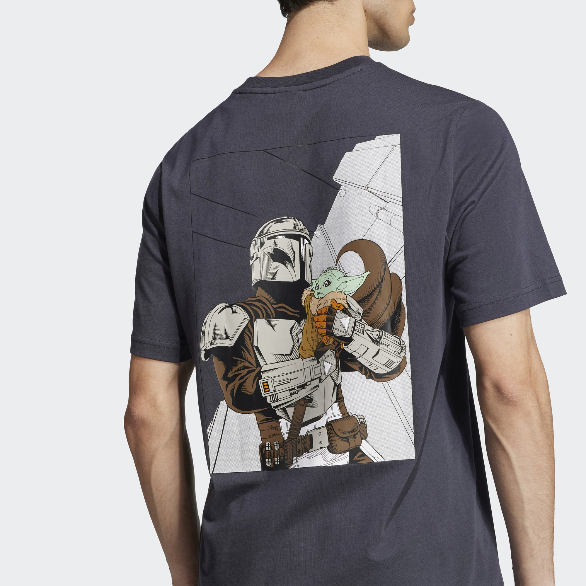 adidas X Star Wars The Mandalorian Regular Fit Back Graphic Erkek