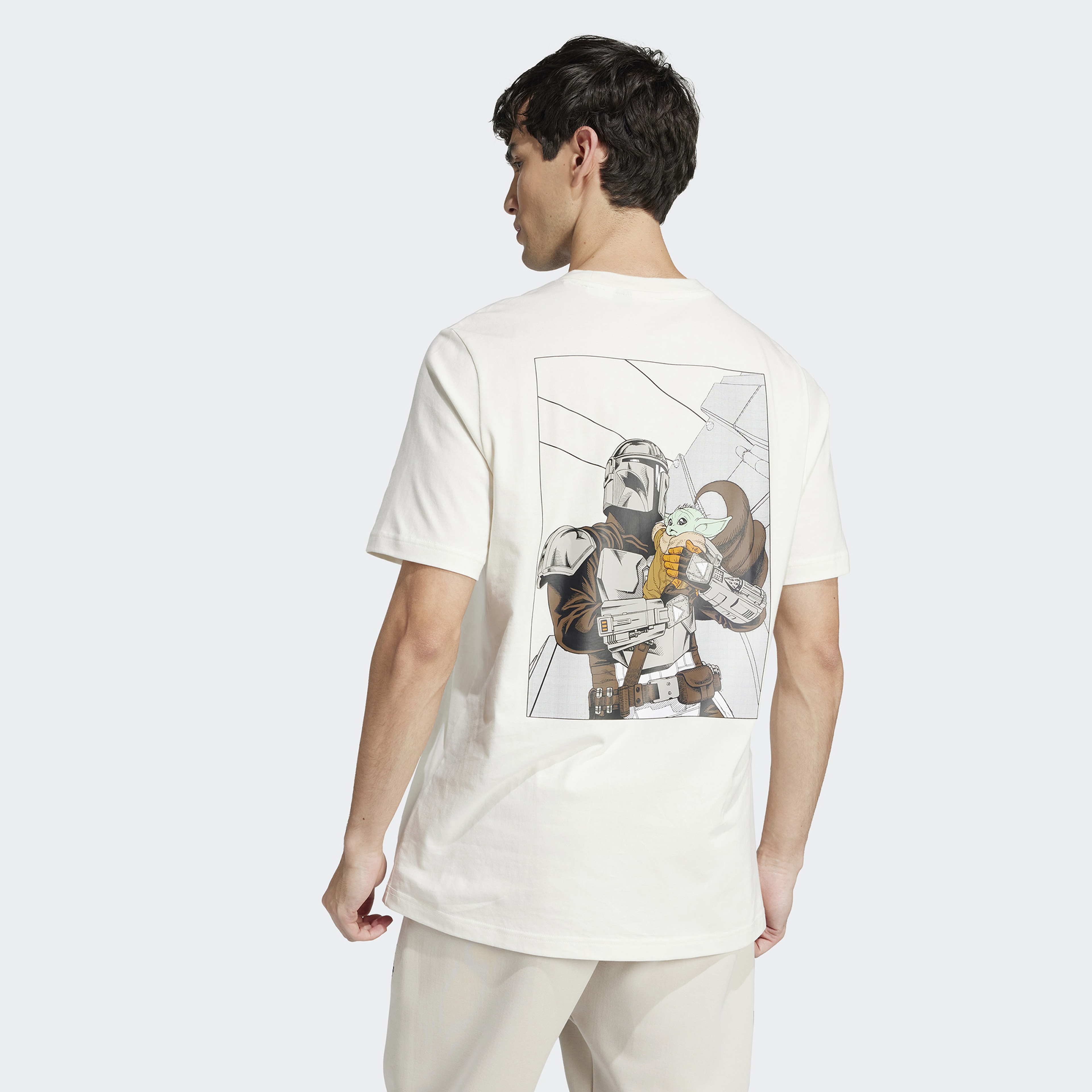 adidas Star Wars The Mandolorian Erkek Beyaz T-Shirt