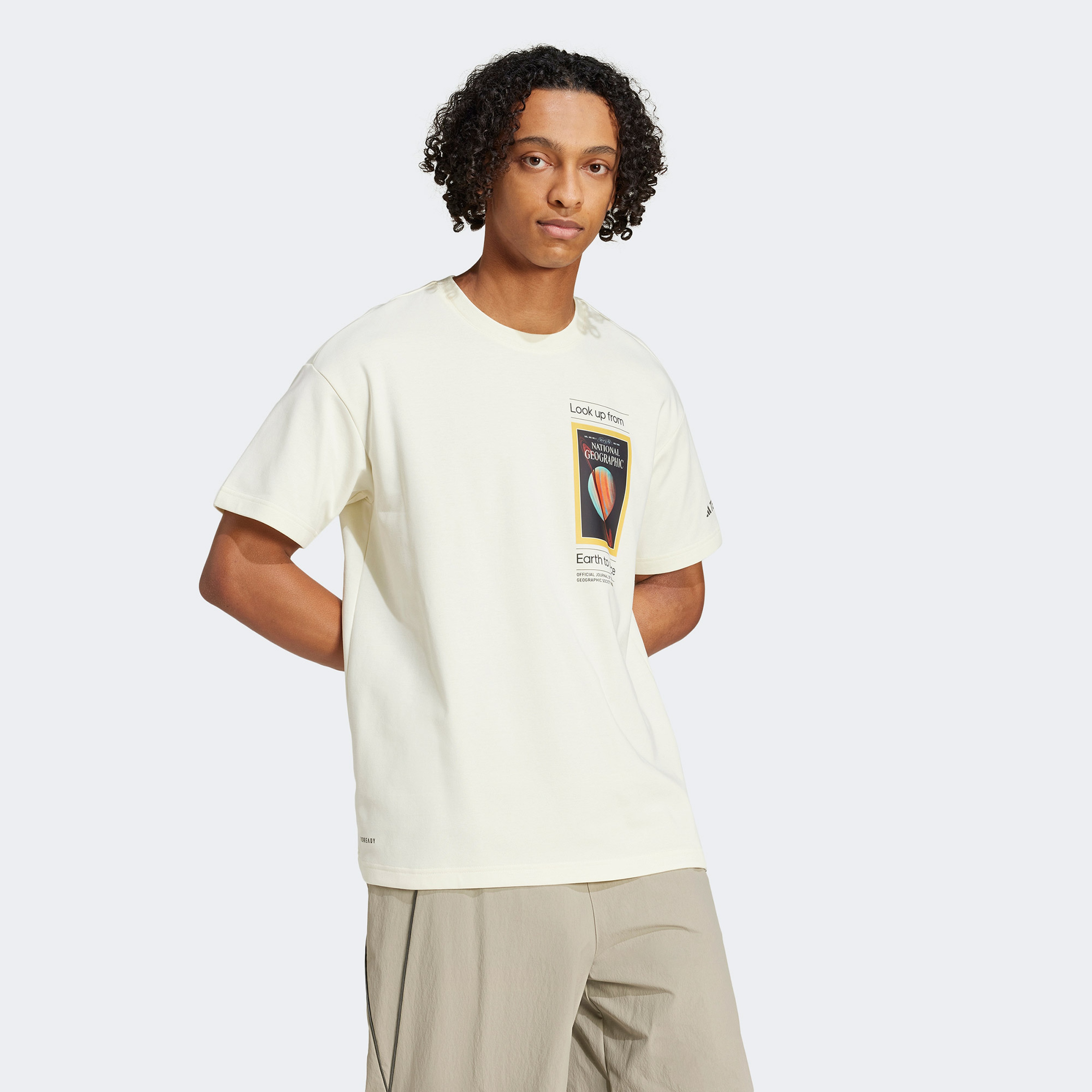 Adidas Erkek Bej T-Shirt