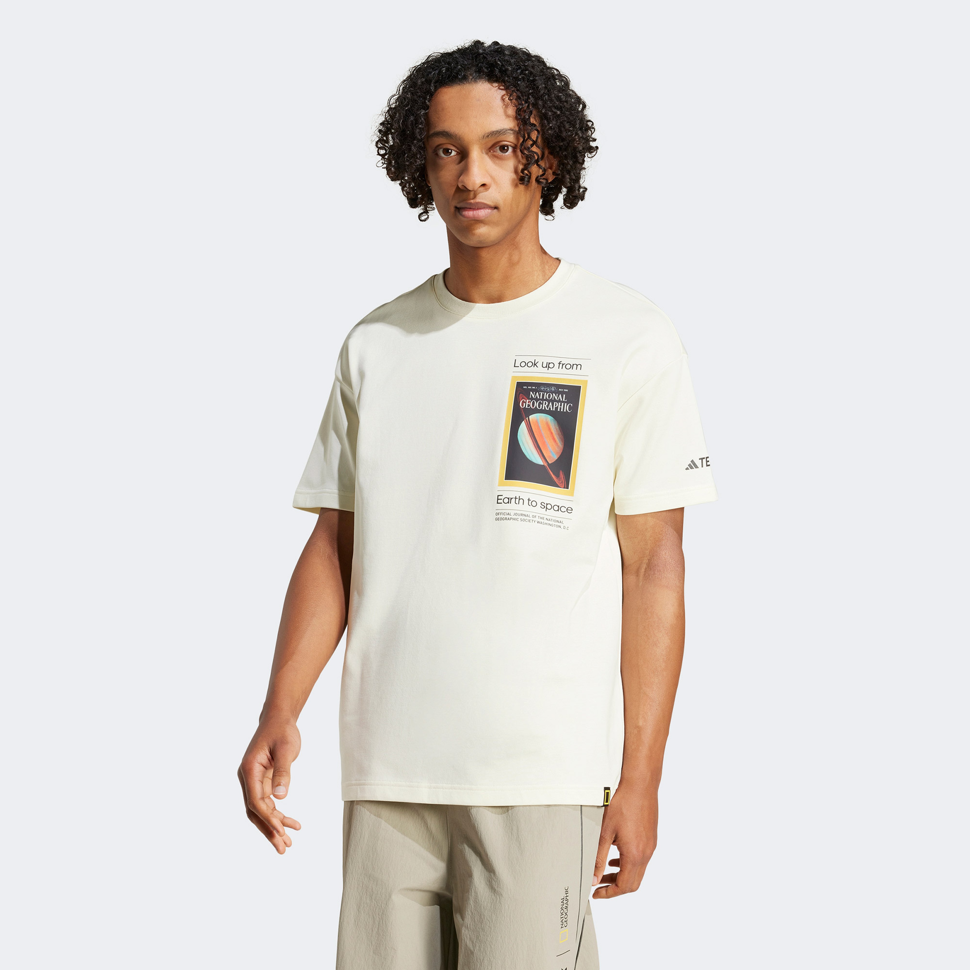 Adidas Erkek Bej T-Shirt
