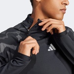 adidas Ultimate Hi Vis Reflective Yarım Boy Erkek Siyah Eşofman Üstü