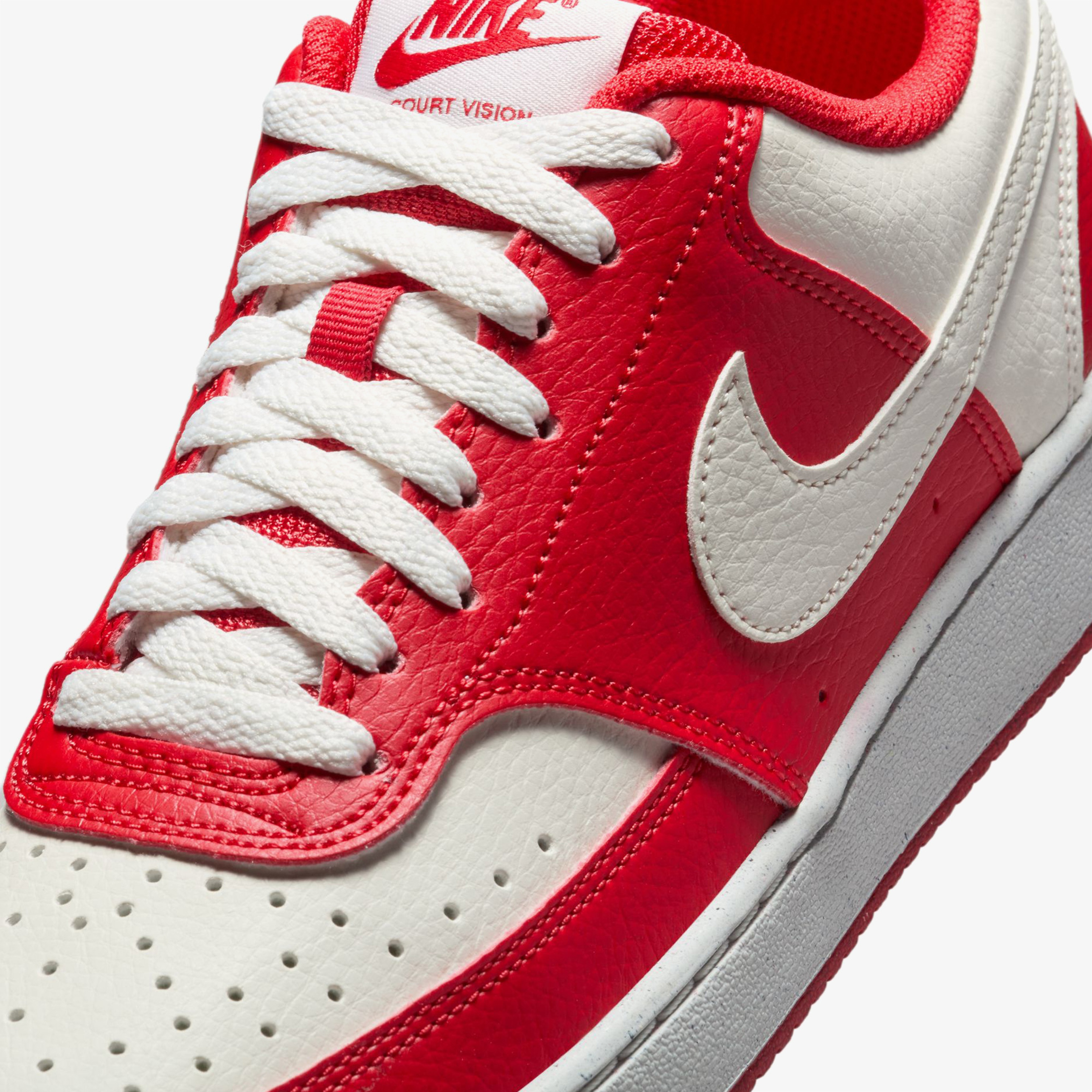 Nike Court Vision Low Next Nature Kadın Kırmızı Spor Ayakkabı