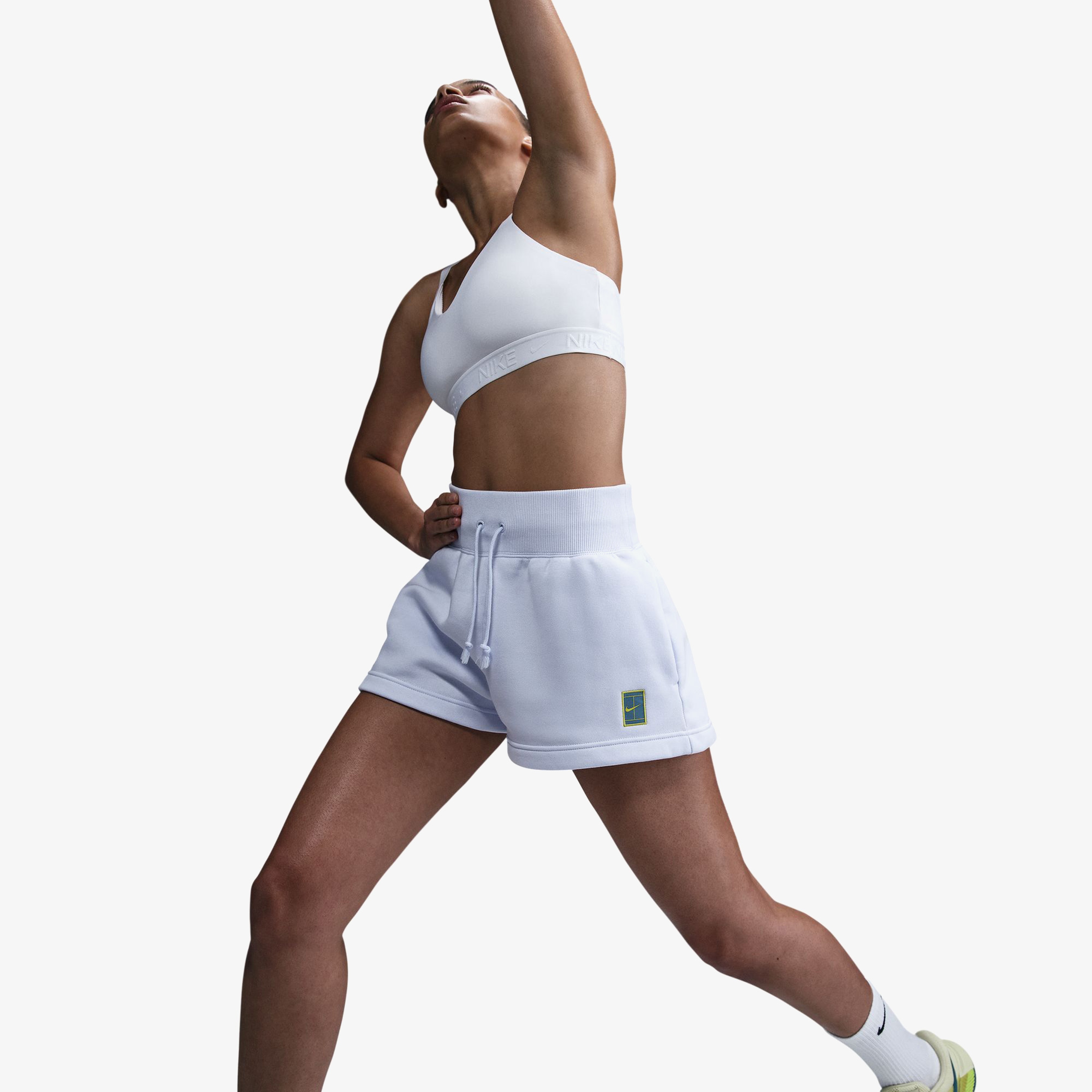 Nike Court Phoenix Fleece Kadın Gri Tenis Şortu