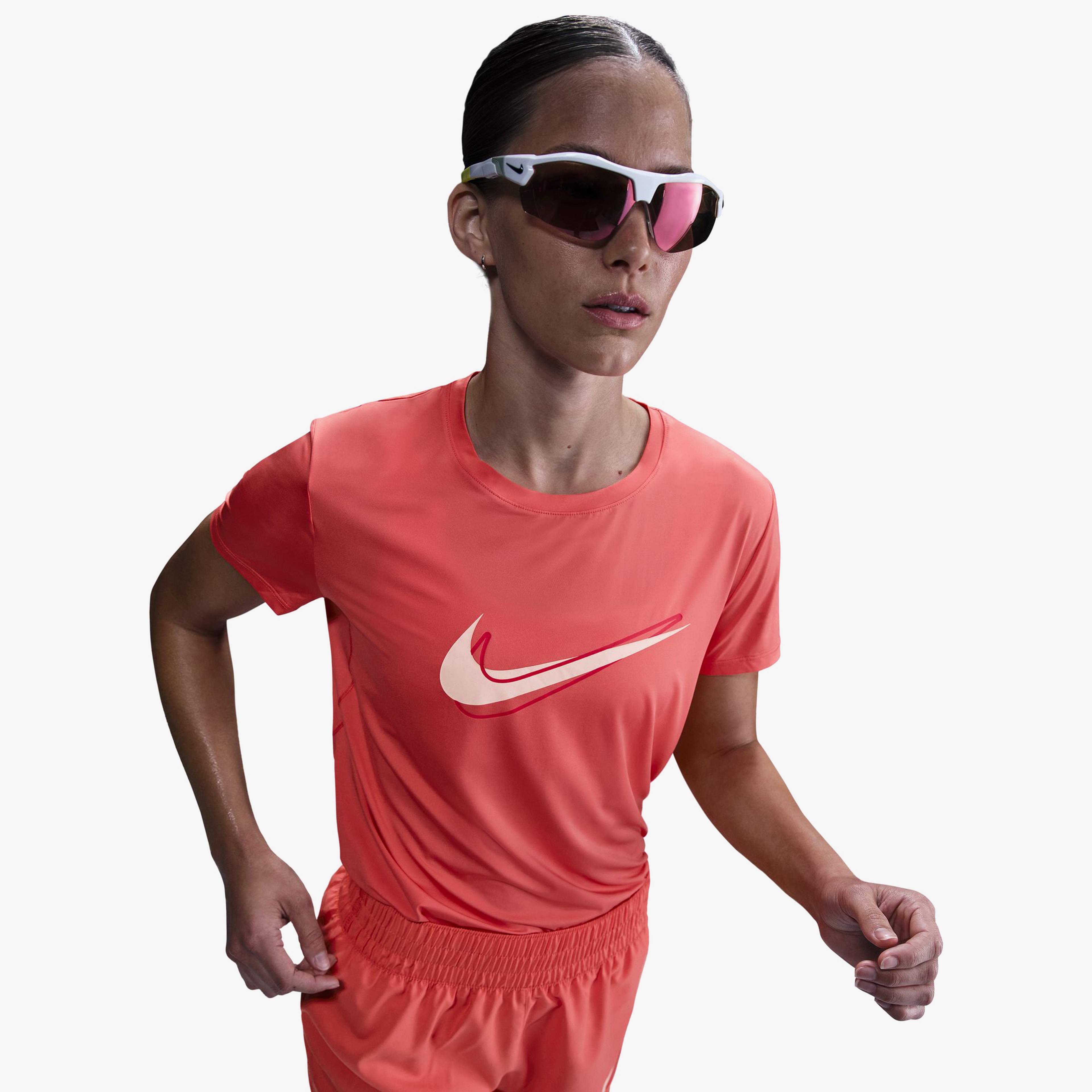 Nike One Swoosh Kadın Turuncu Koşu T-Shirt