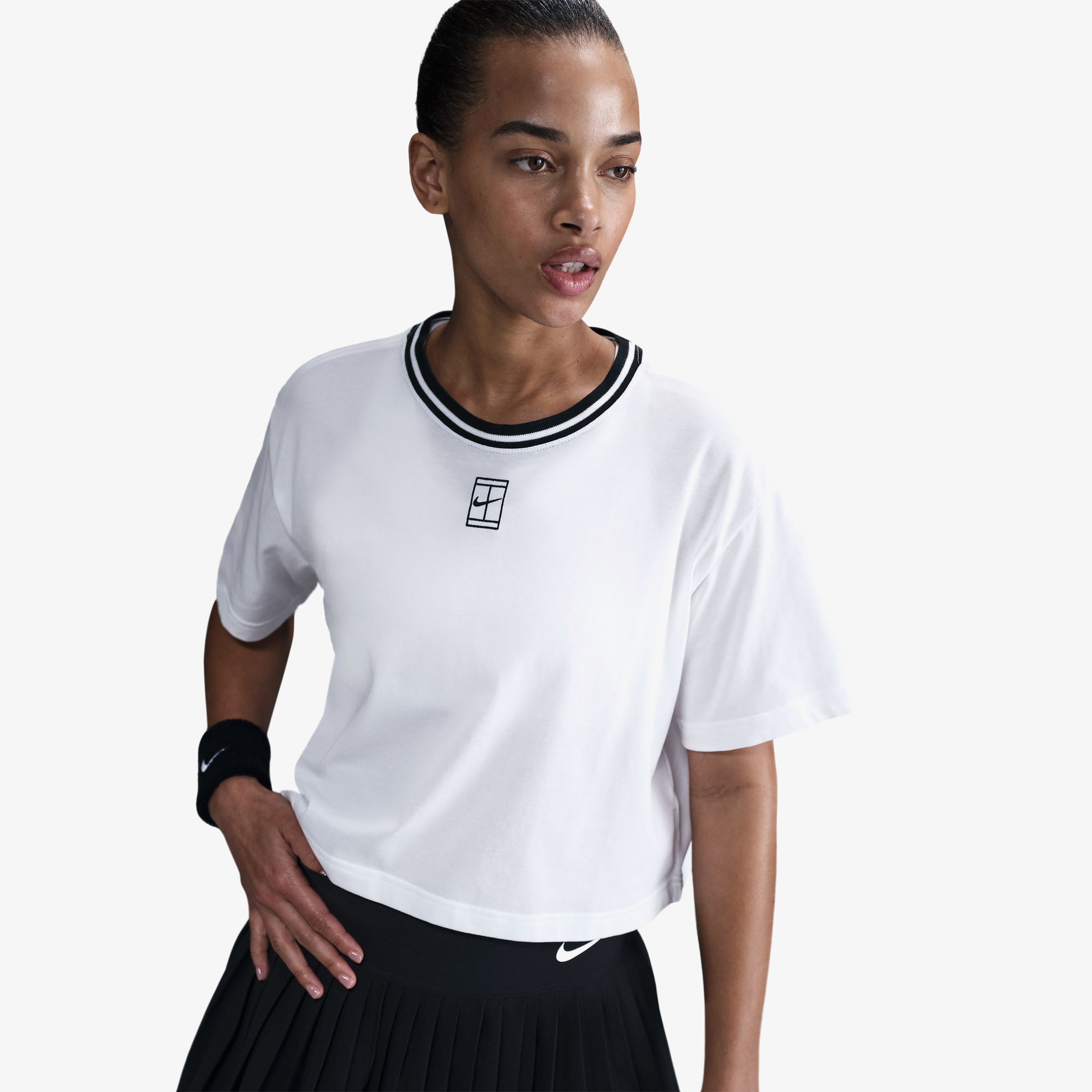 Nike Heritage Kadın Beyaz Tenis T-Shirt