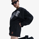 Nike Court Phoenix Fleece Kadın Siyah Tenis Şortu