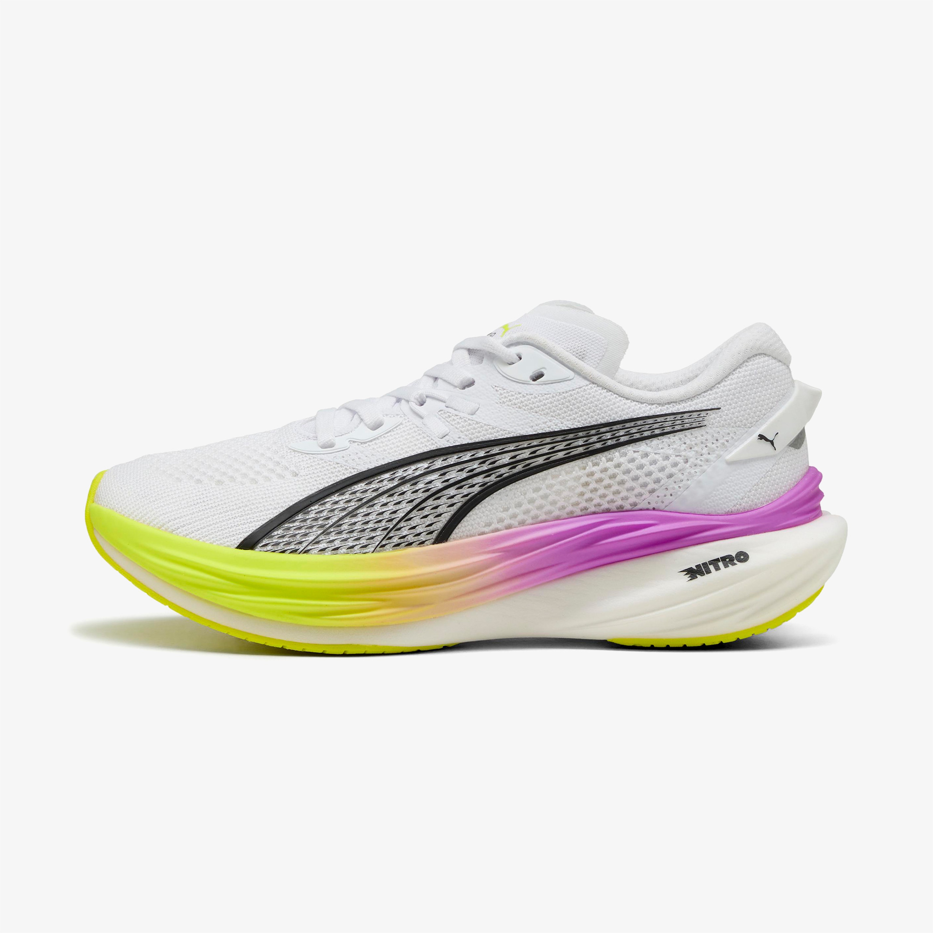 Puma Deviate Nitro 3 Kadın Beyaz Koşu Ayakkabısı