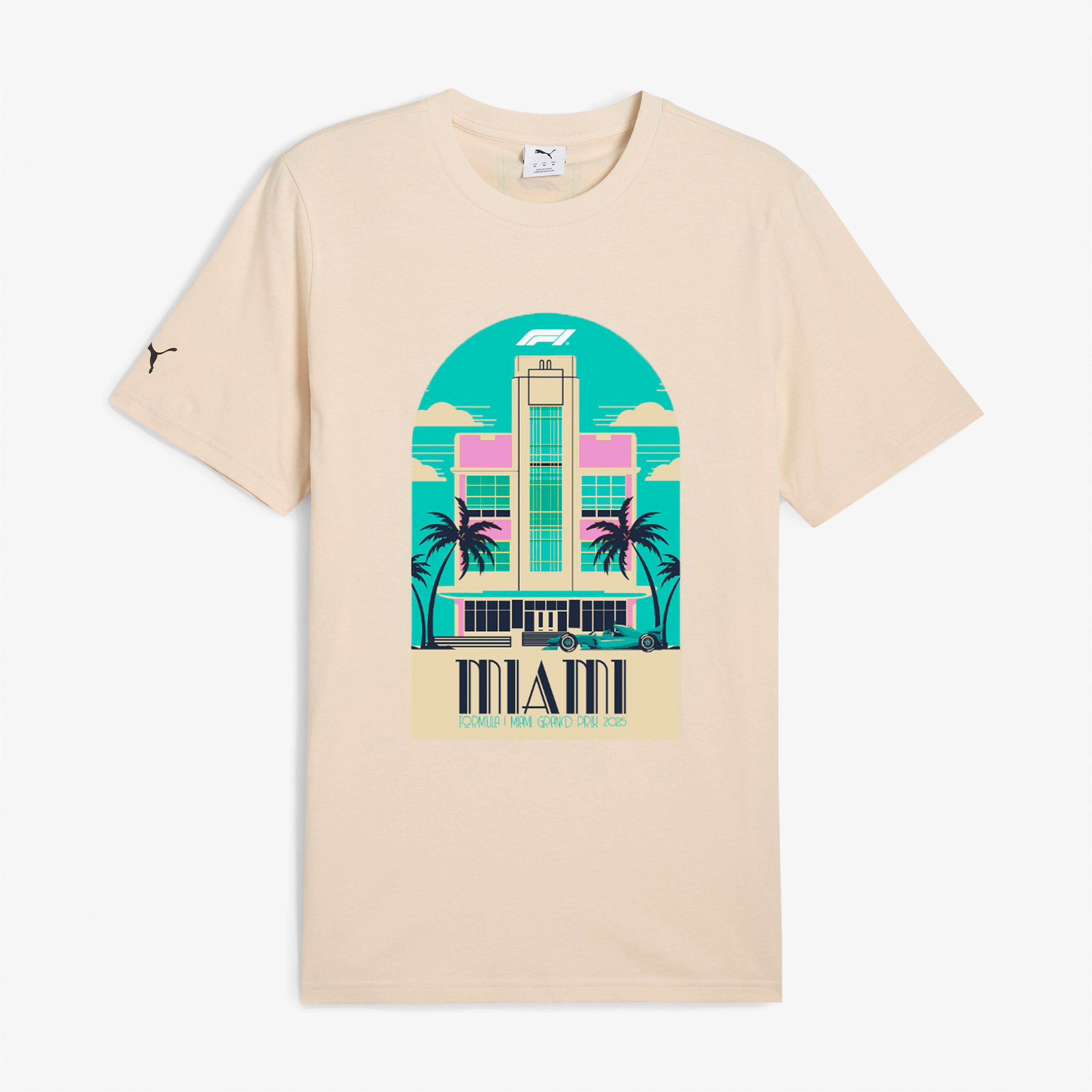 Puma F1 Miami Erkek Krem T-Shirt