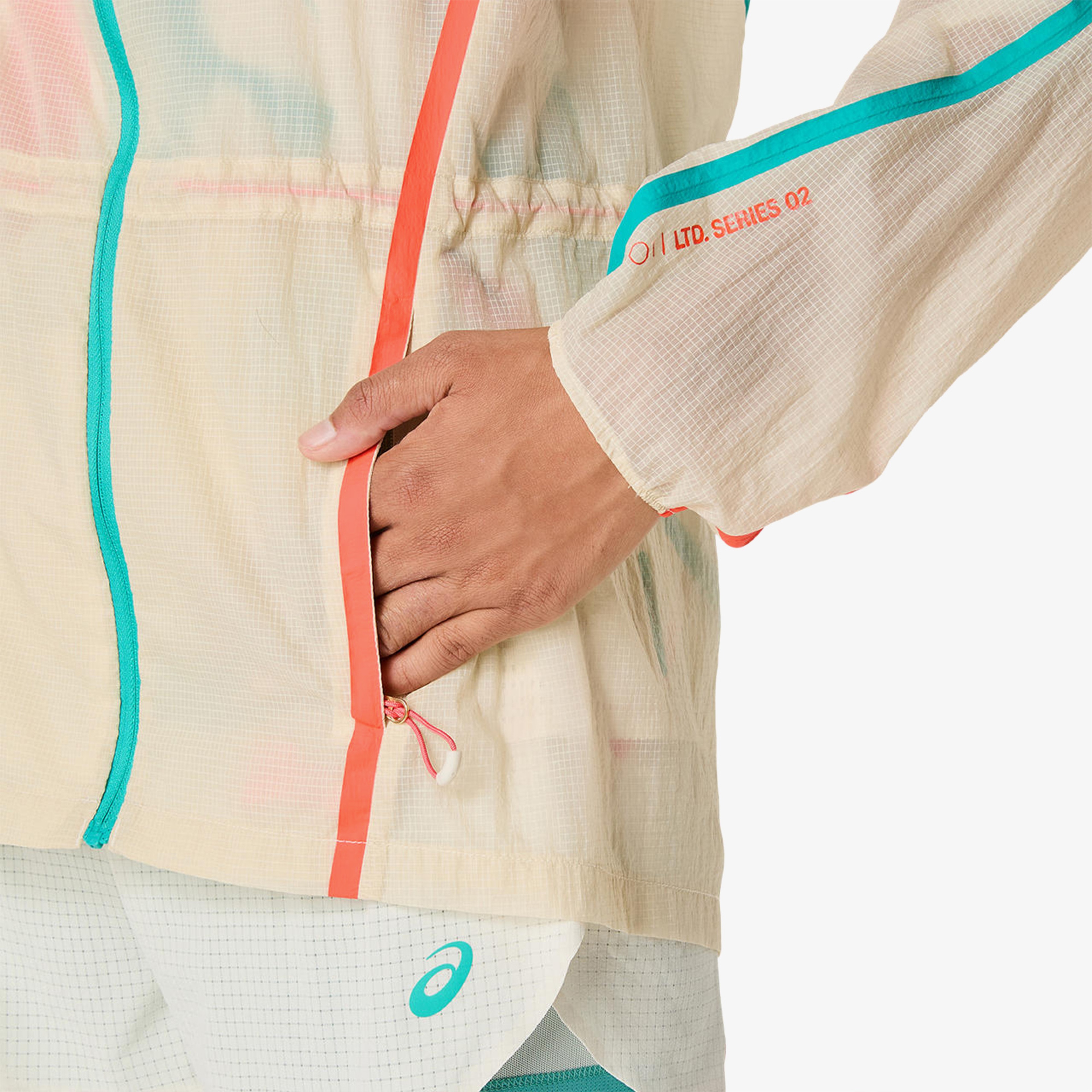 Asics Limited Series Road Packable Kadın Krem Koşu Ceket