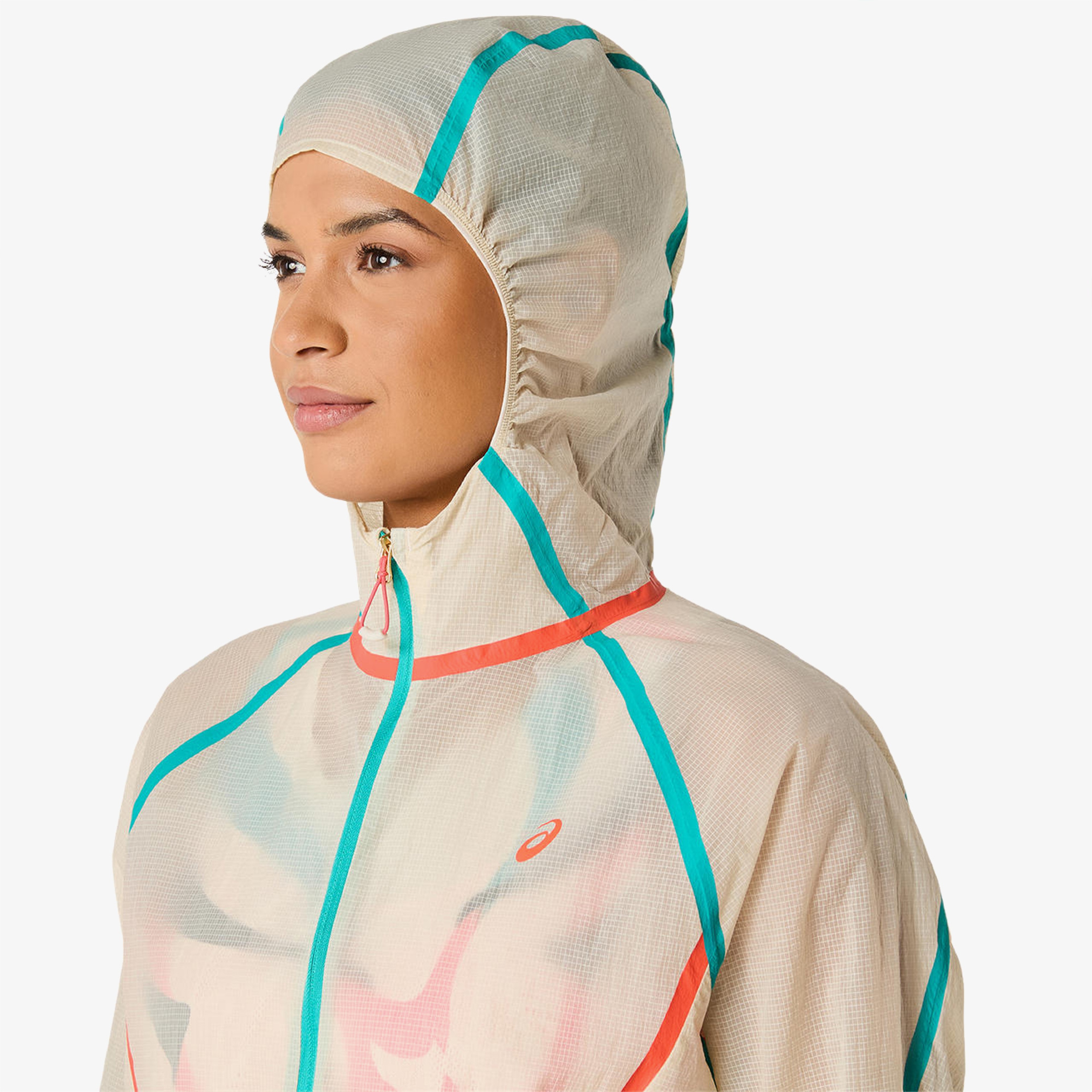 Asics Limited Series Road Packable Kadın Krem Koşu Ceket