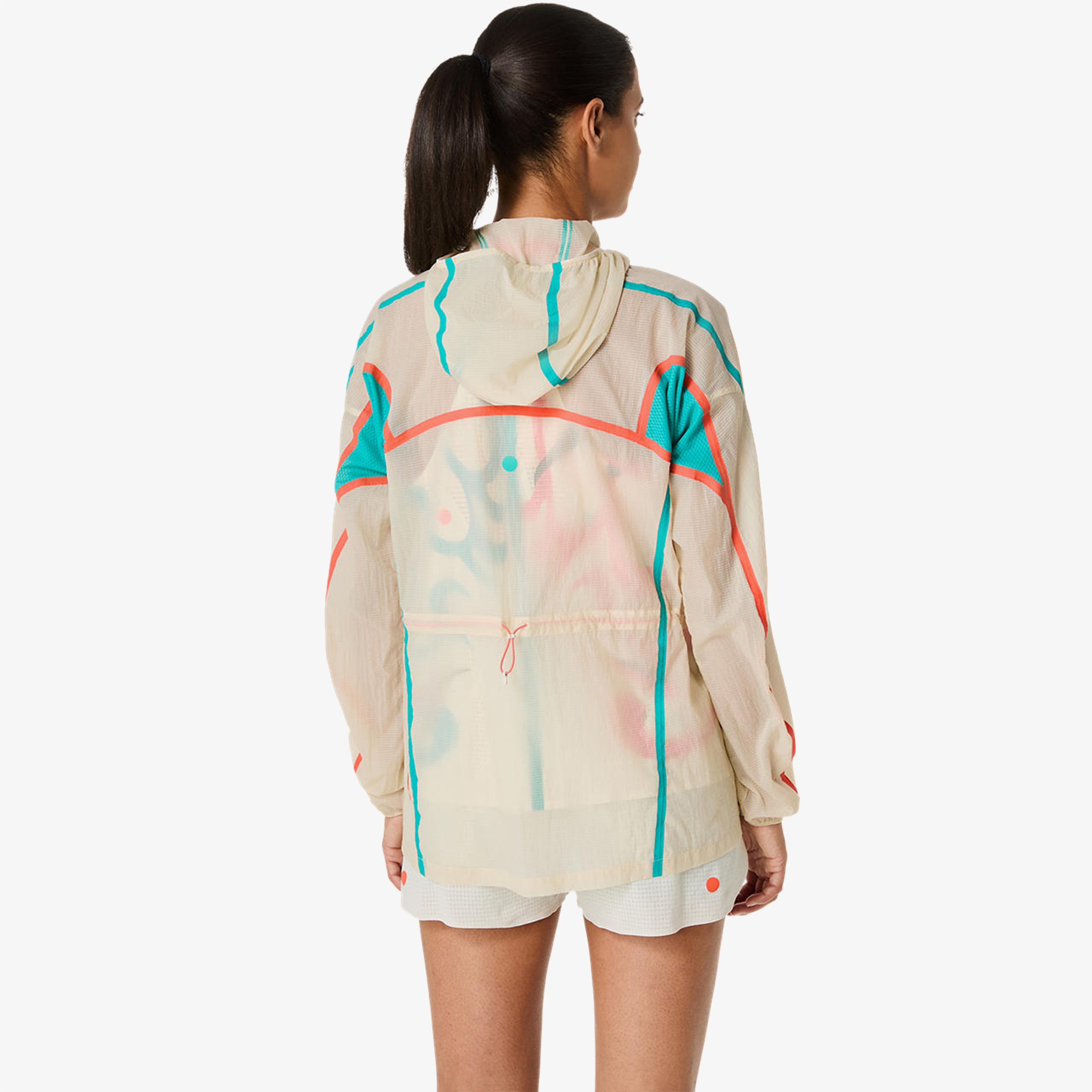 Asics Limited Series Road Packable Kadın Krem Koşu Ceket