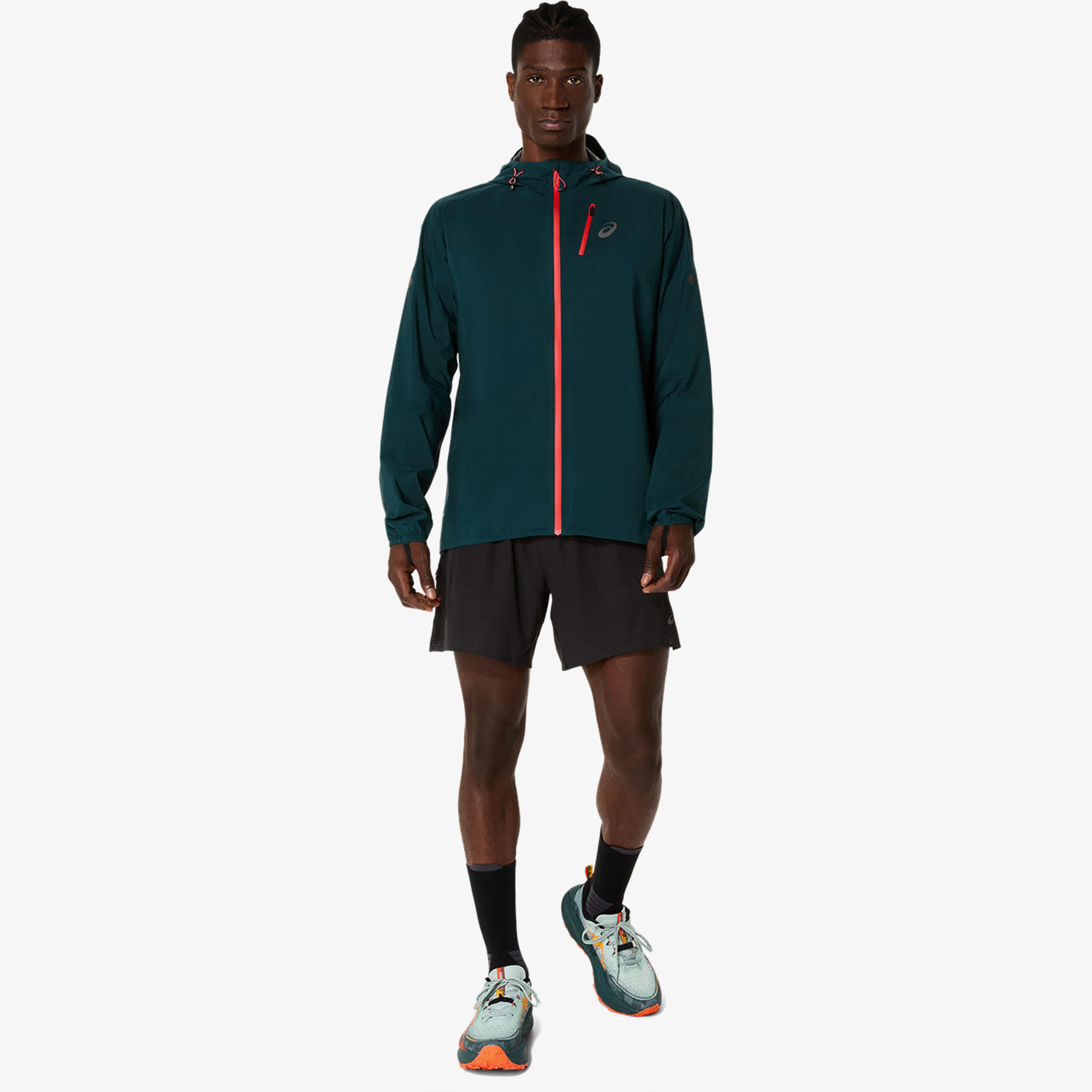 Asics Fujitrail Elite Waterproof Erkek Yeşil Koşu Ceket