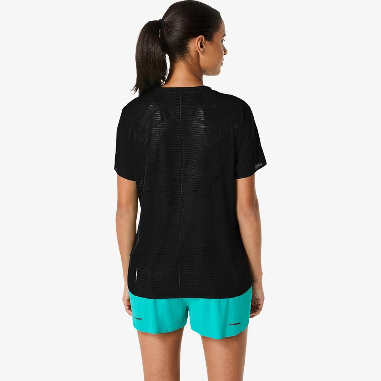 Asics Metarun Ss Top Kadın Siyah Koşu T-Shirt
