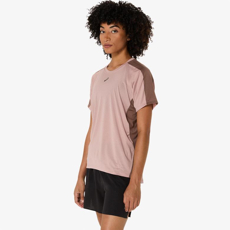 Asics Fujitrail Elite Ss Top Kadın Pembe Koşu T-Shirt