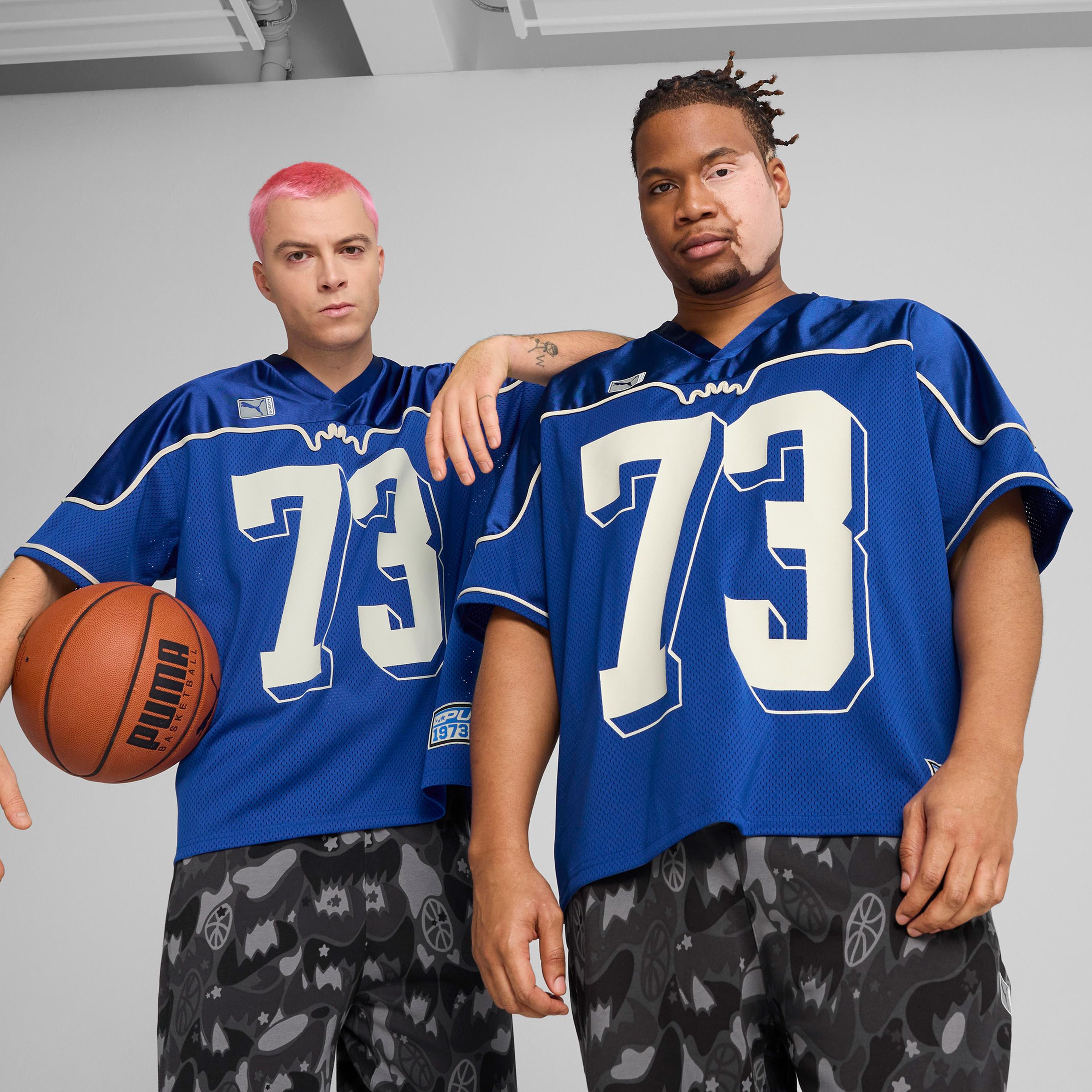 Puma Dress Code Football-Inspired Basketball Erkek Mavi Basketbol Forması