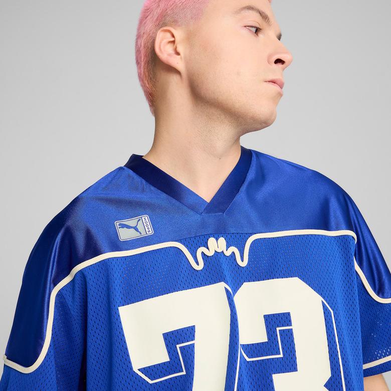 Puma Dress Code Football-Inspired Basketball Erkek Mavi Basketbol Forması