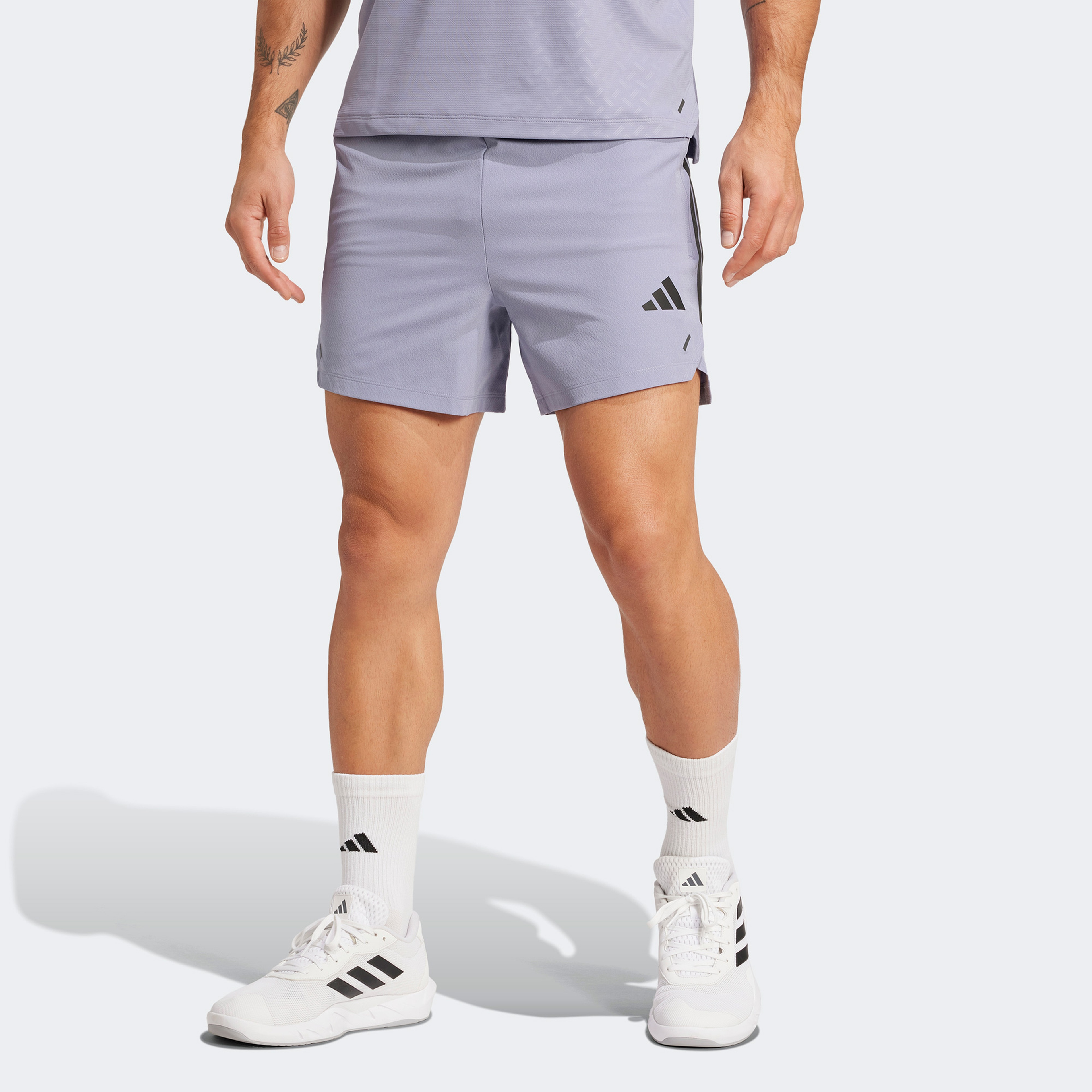 adidas Power 3 Stripes Erkek Mor Antrenman Şort