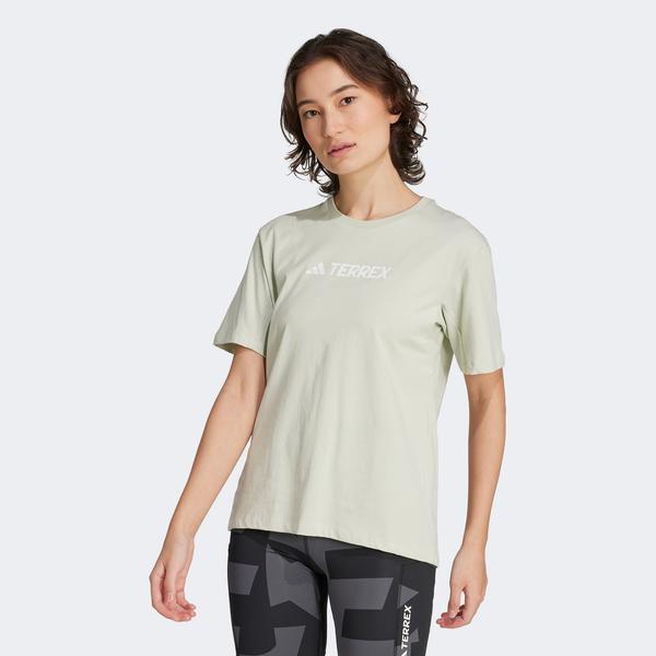 adidas Terrex Classic Logo Kadın Yeşil T-Shirt
