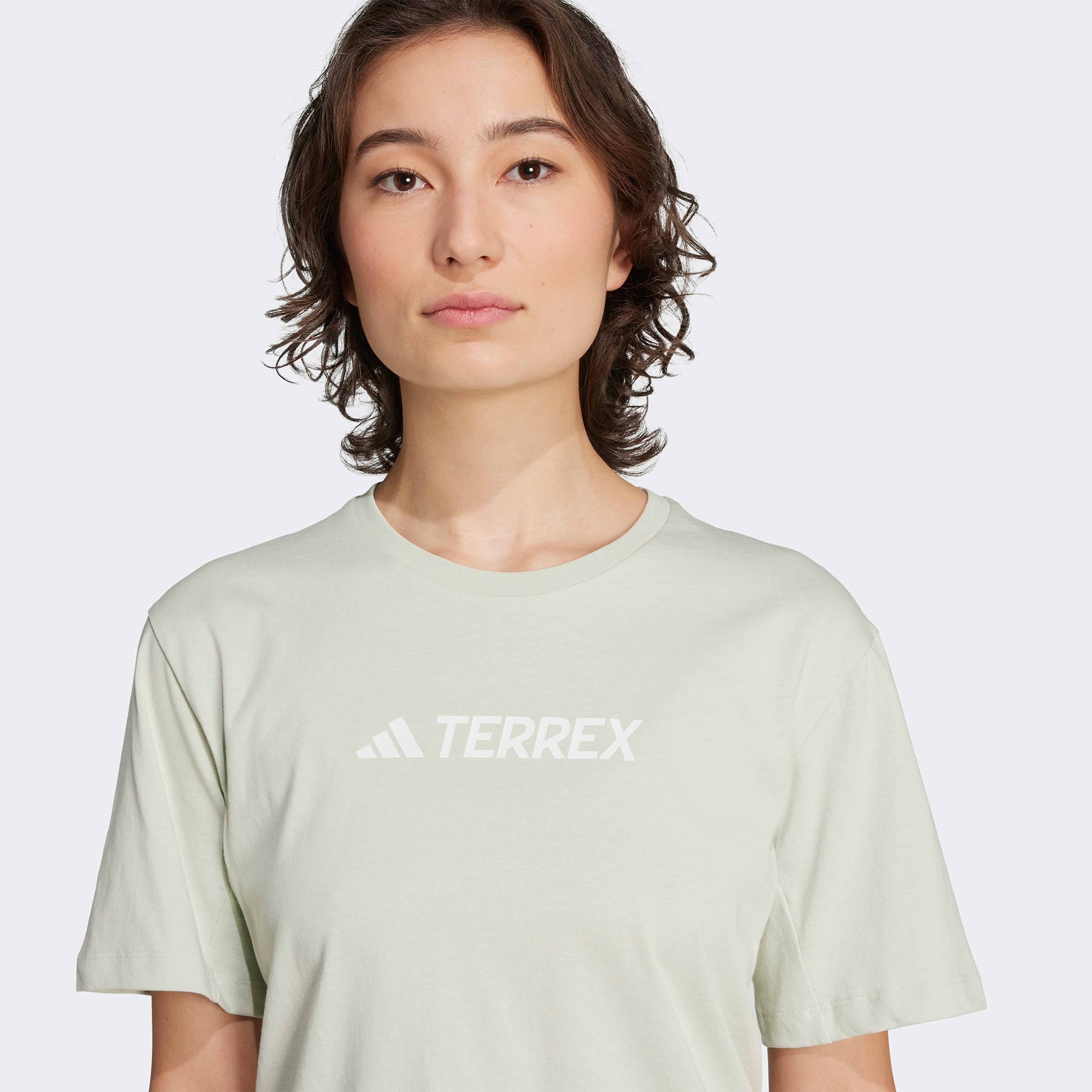 adidas Terrex Classic Logo Kadın Yeşil T-Shirt