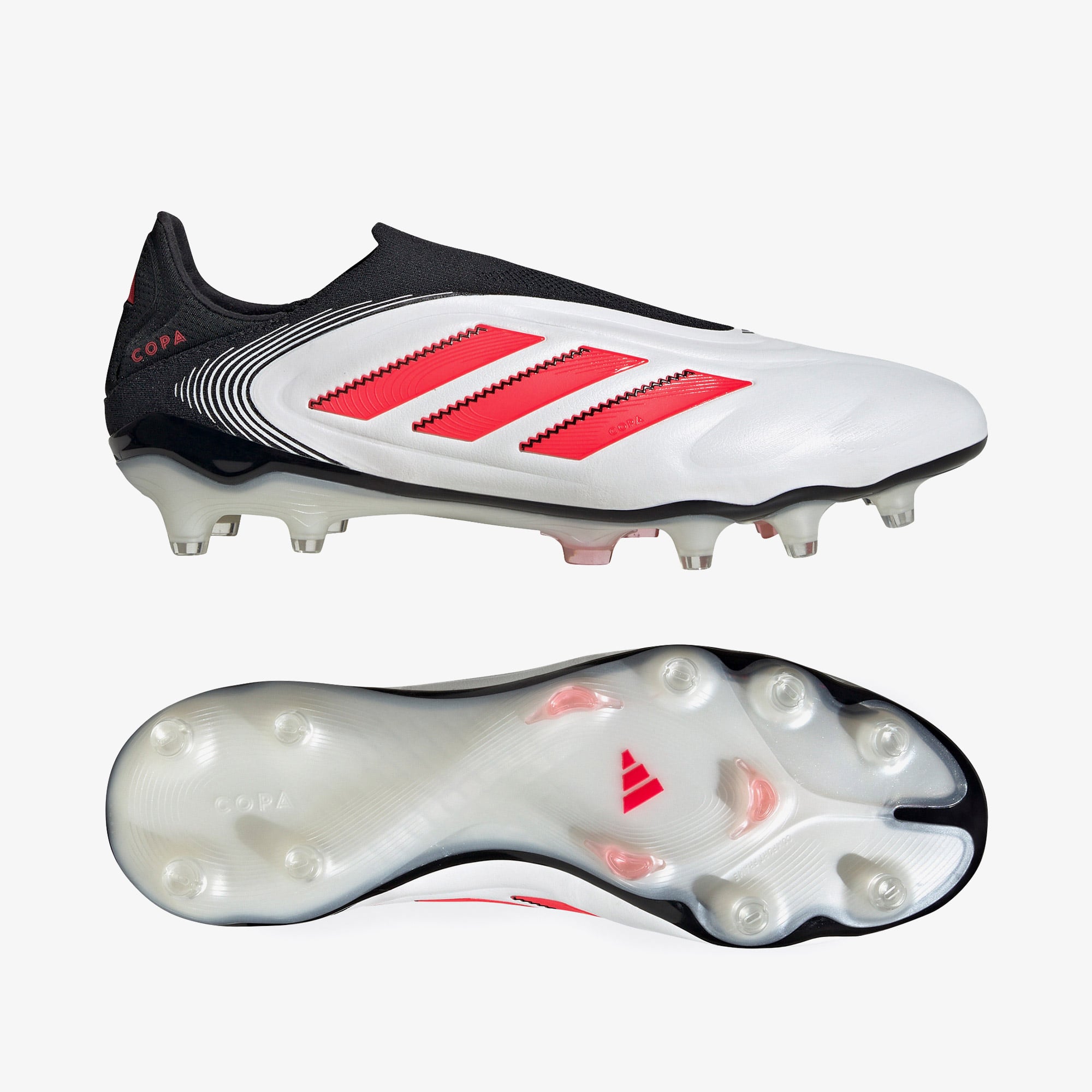 adidas Copa Pure 3 Elite Bağcıksız Erkek Beyaz Çim Saha Kramponu
