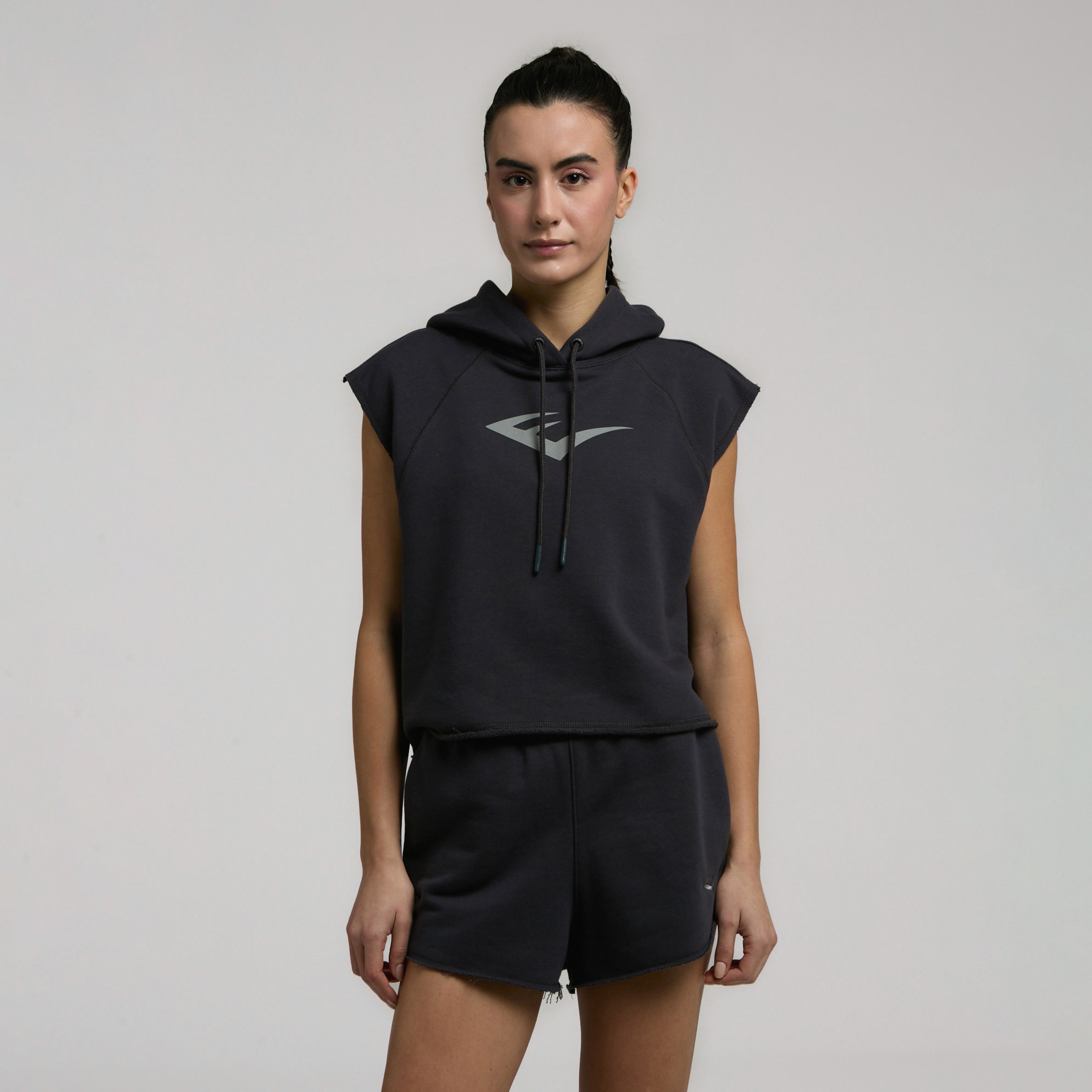 Everlast Ever Classics Kadın Gri Crop Hoodie