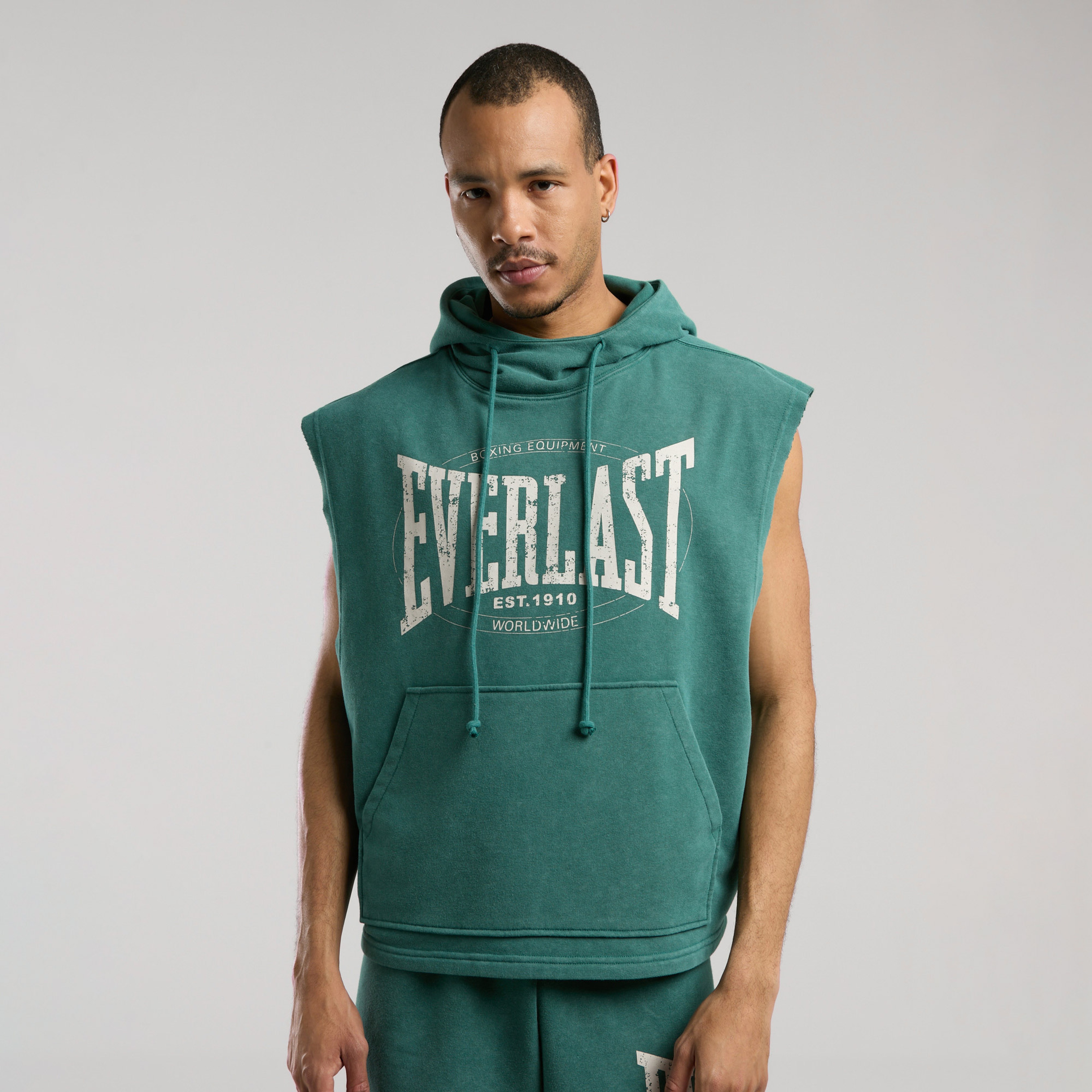 Everlast Authentic Boxing Oversize Erkek Haki Sweatshirt
