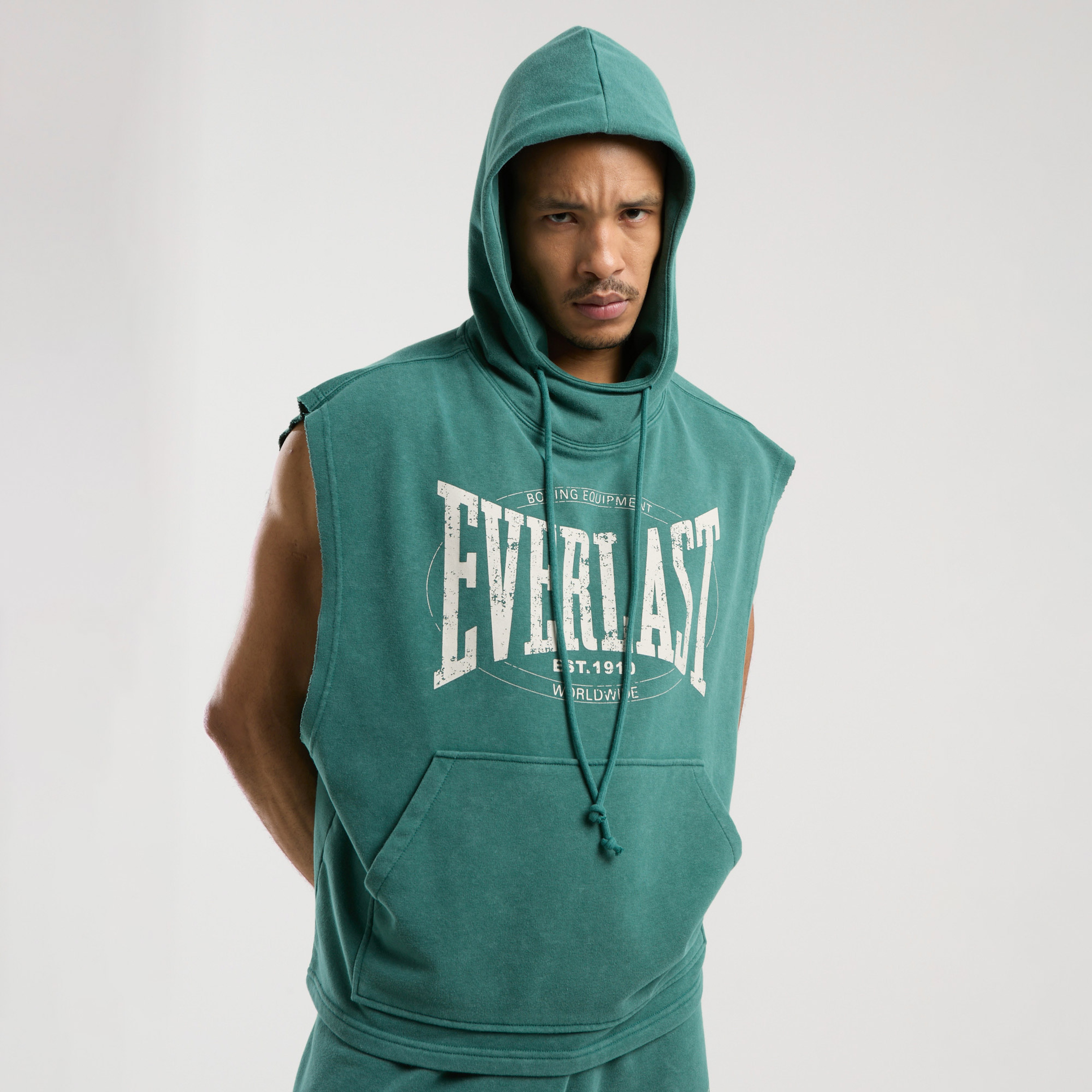 Everlast Authentic Boxing Oversize Erkek Haki Sweatshirt