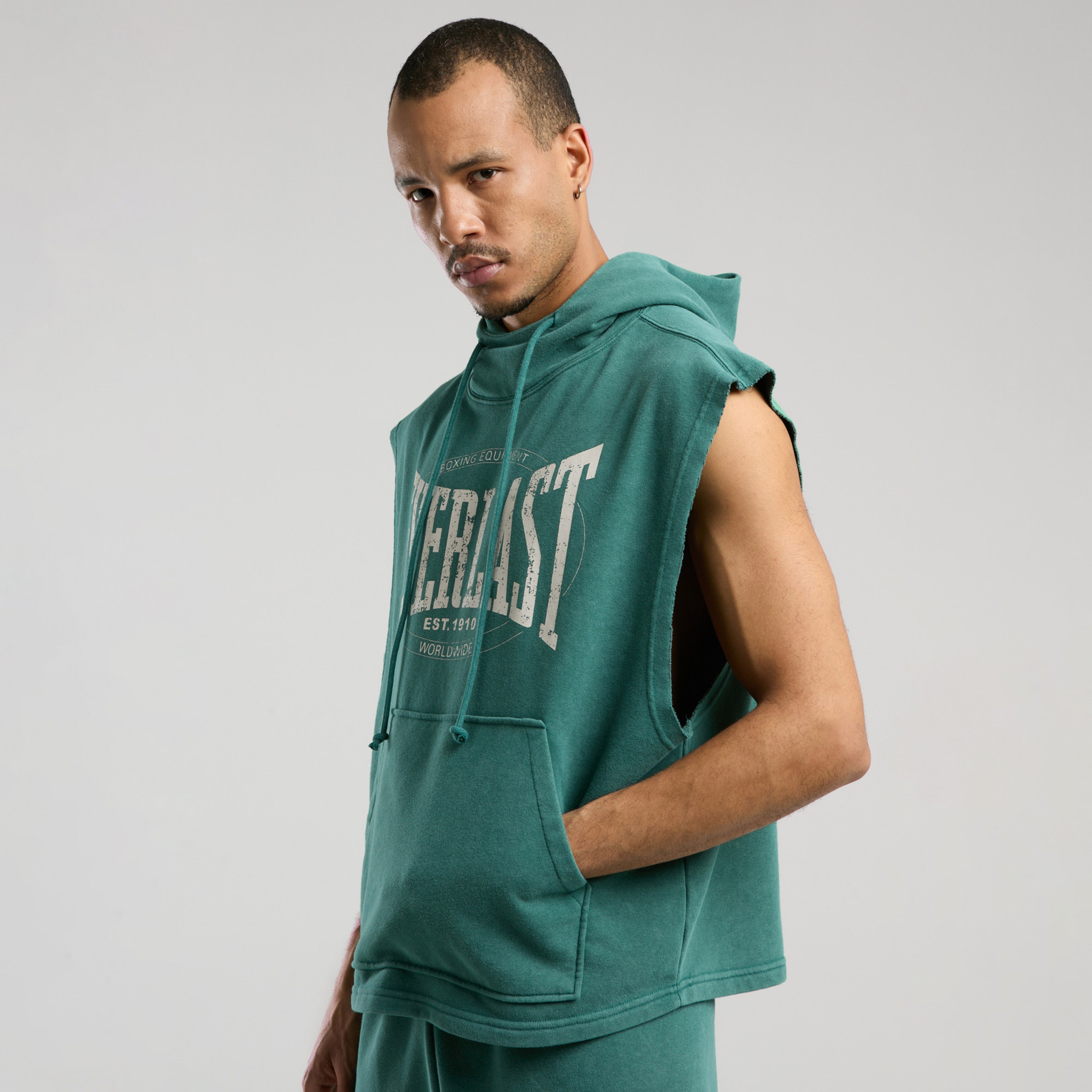 Everlast Authentic Boxing Oversize Erkek Haki Sweatshirt