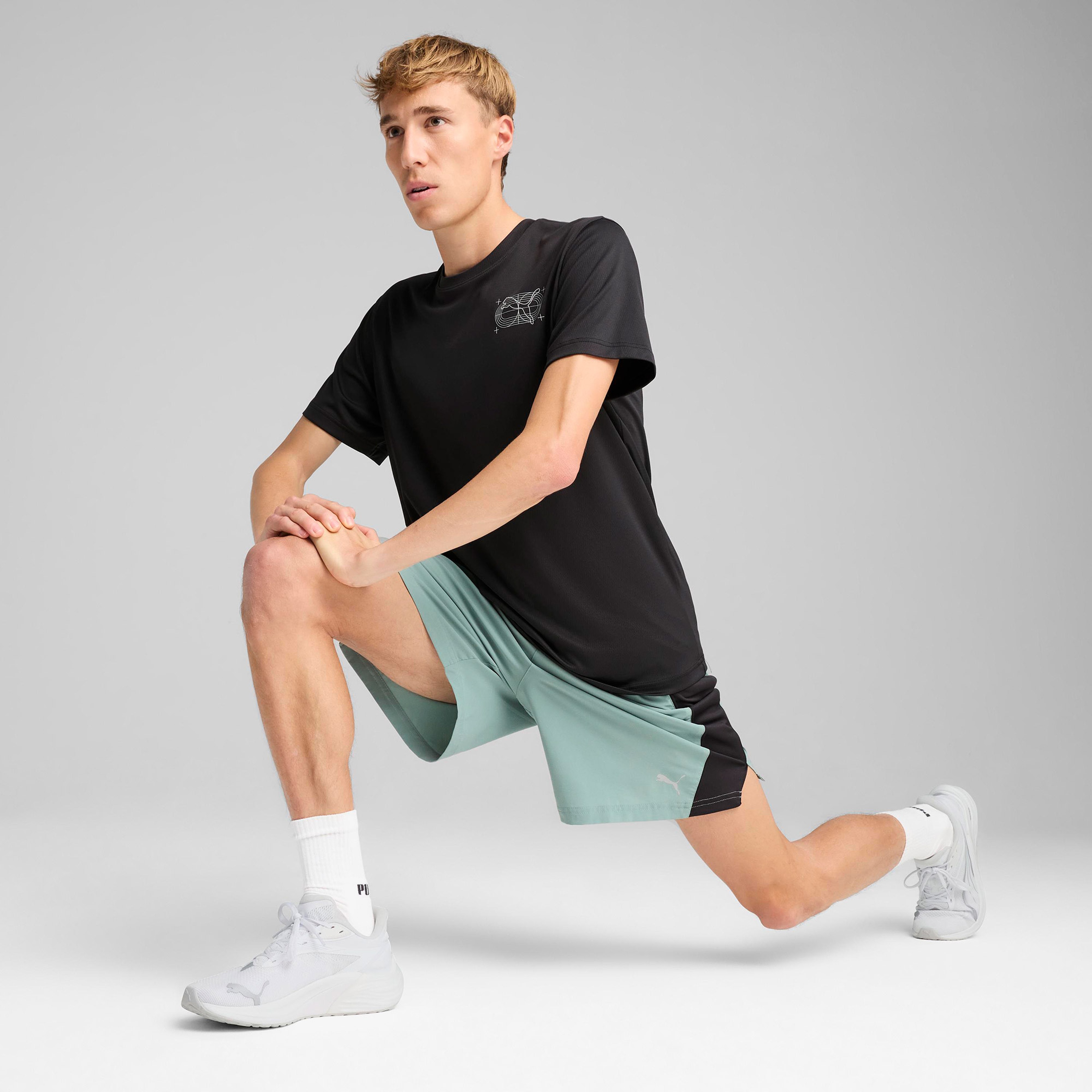 Puma Graphics Skeleton Run Erkek Siyah T-Shirt