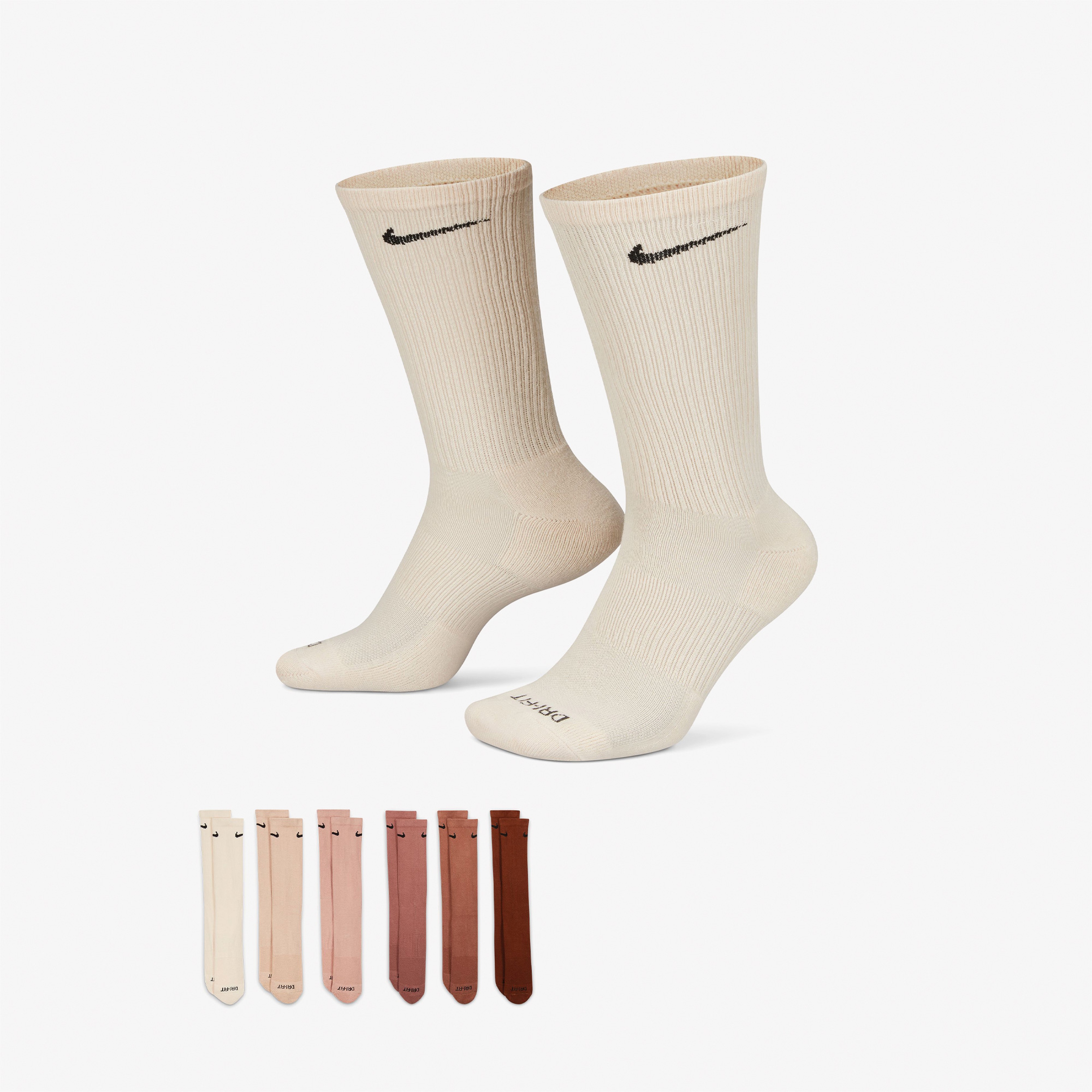 Nike Everyday Plus Cushioned Erkek Renkli 6lı Çorap