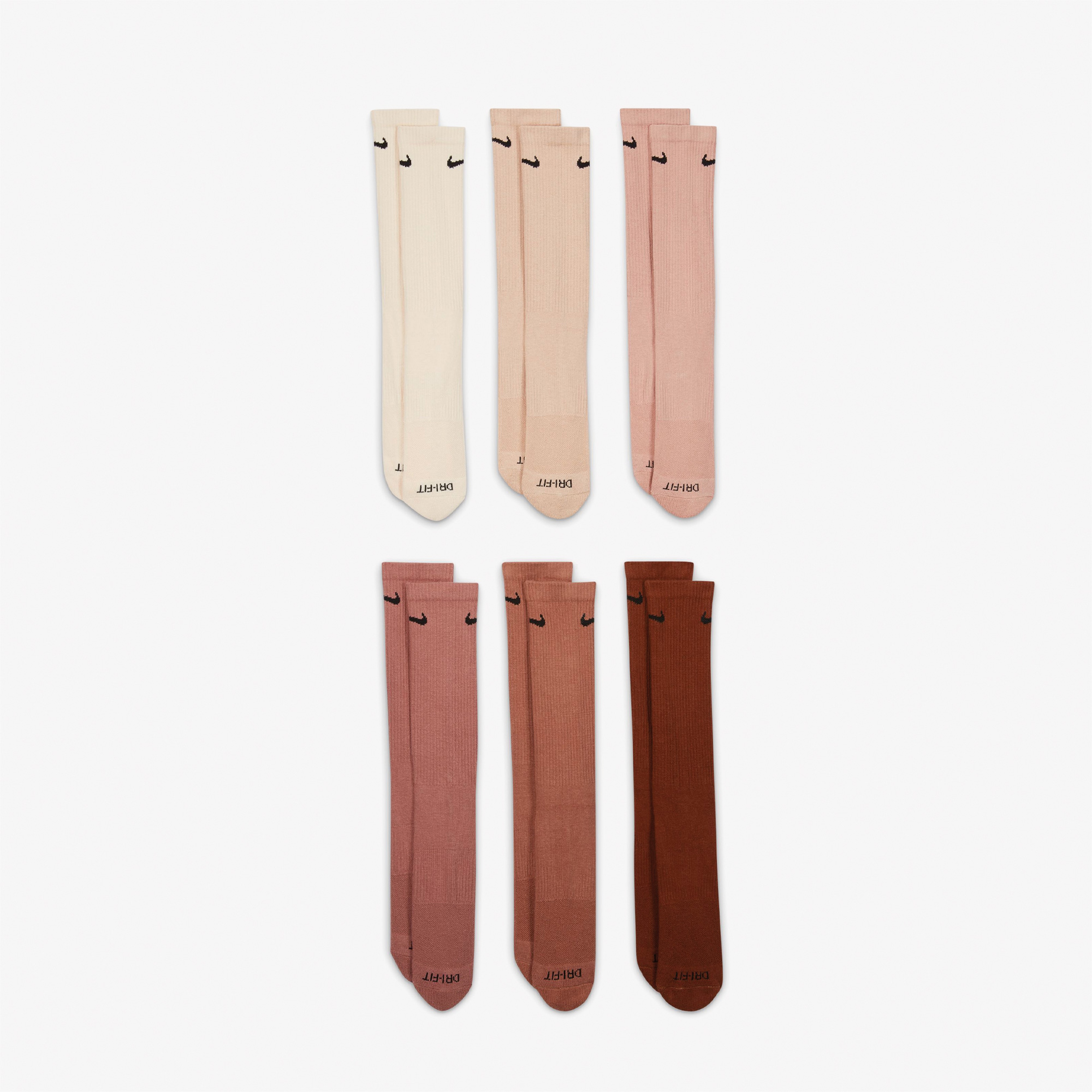 Nike Everyday Plus Cushioned Erkek Renkli 6lı Çorap