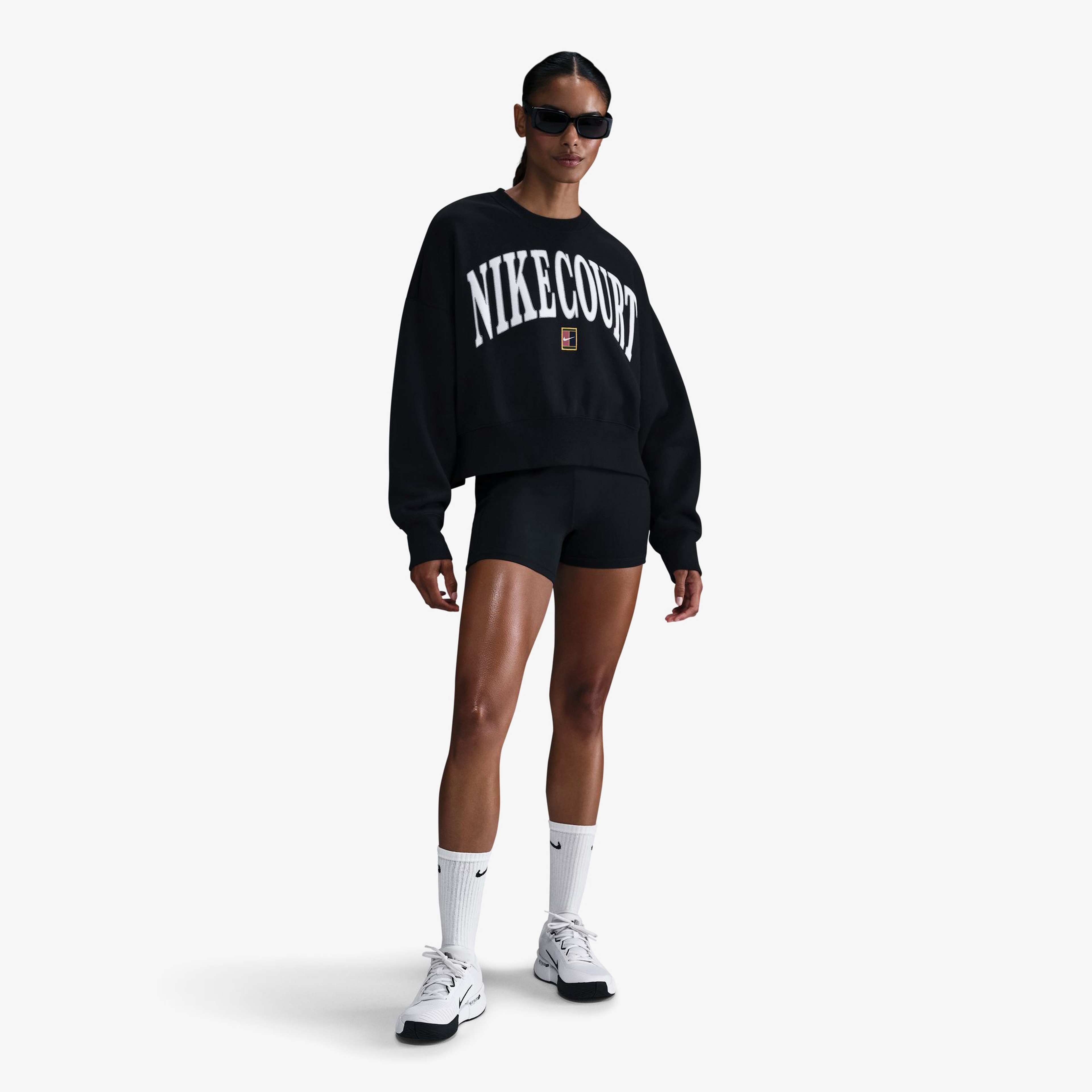 Nike Court Phoenix Fleece Kadın Siyah Sweatshirt