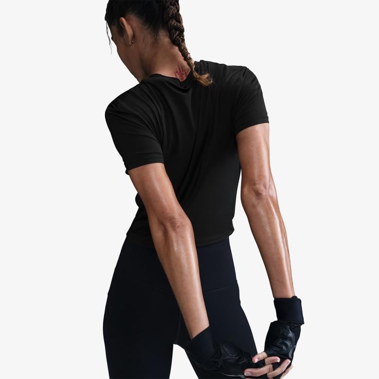 Nike One Classic Twist Kadın Siyah Antrenman T-Shirt